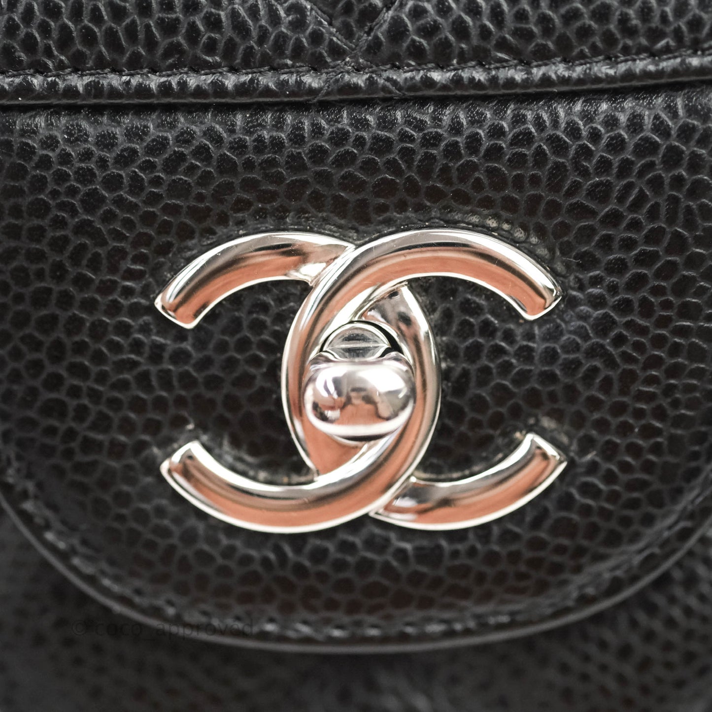 Chanel Jumbo Double Flap Black Caviar Silver Hardware⁣⁣