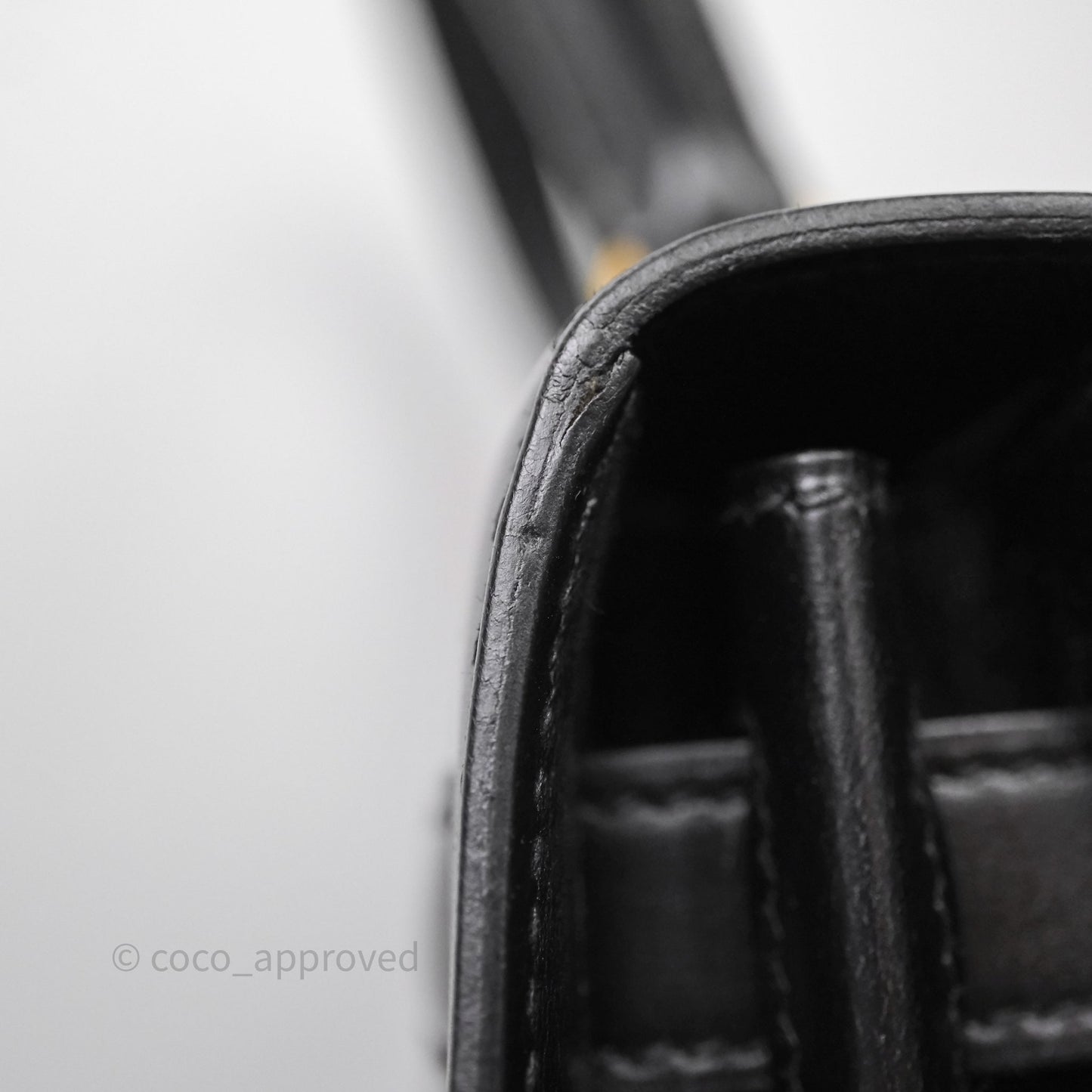 Hermès Vintage Kelly 28 Sellier Black Noir 89 Box Leather Gold Hardware