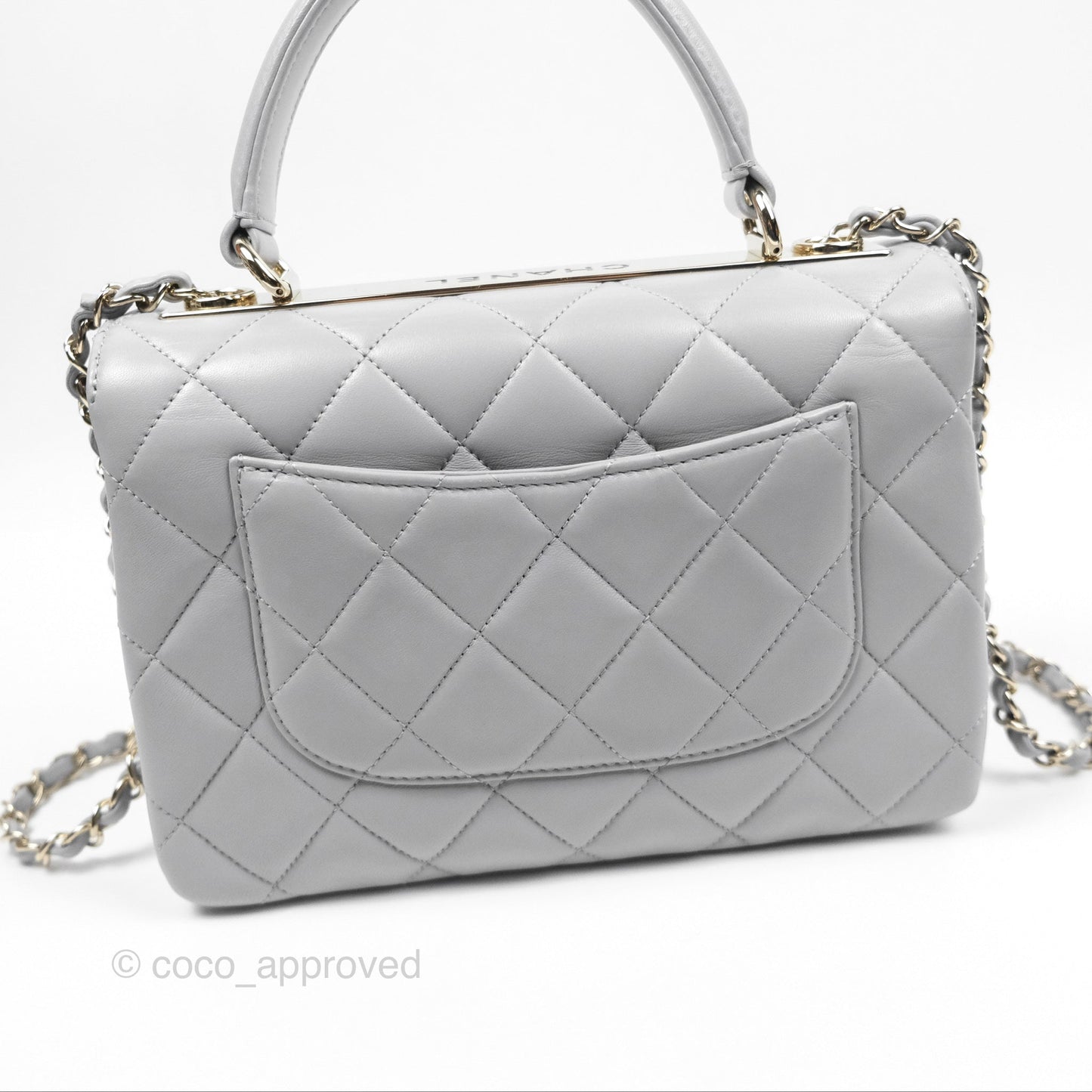 Chanel Small Trendy CC Grey Lambskin Gold Hardware