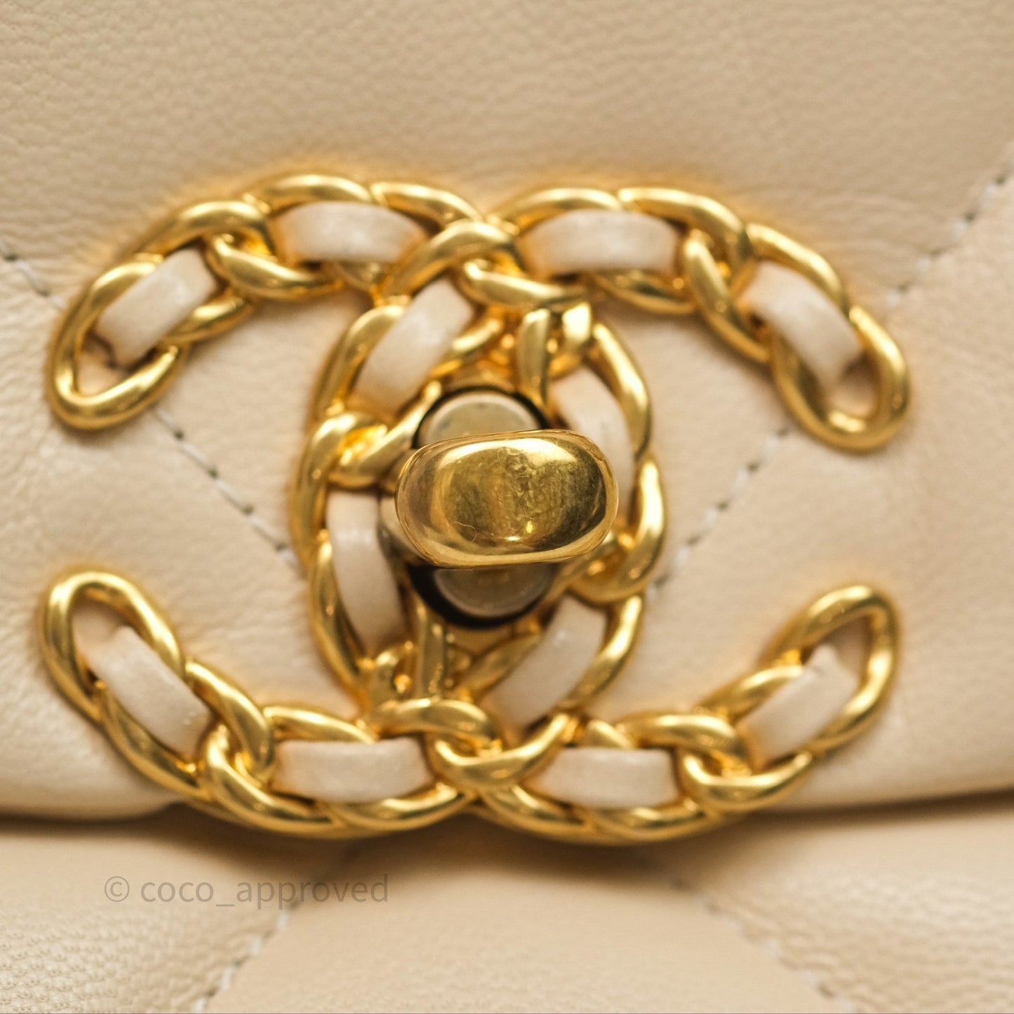 Chanel 19 Small Beige Mixed Hardware