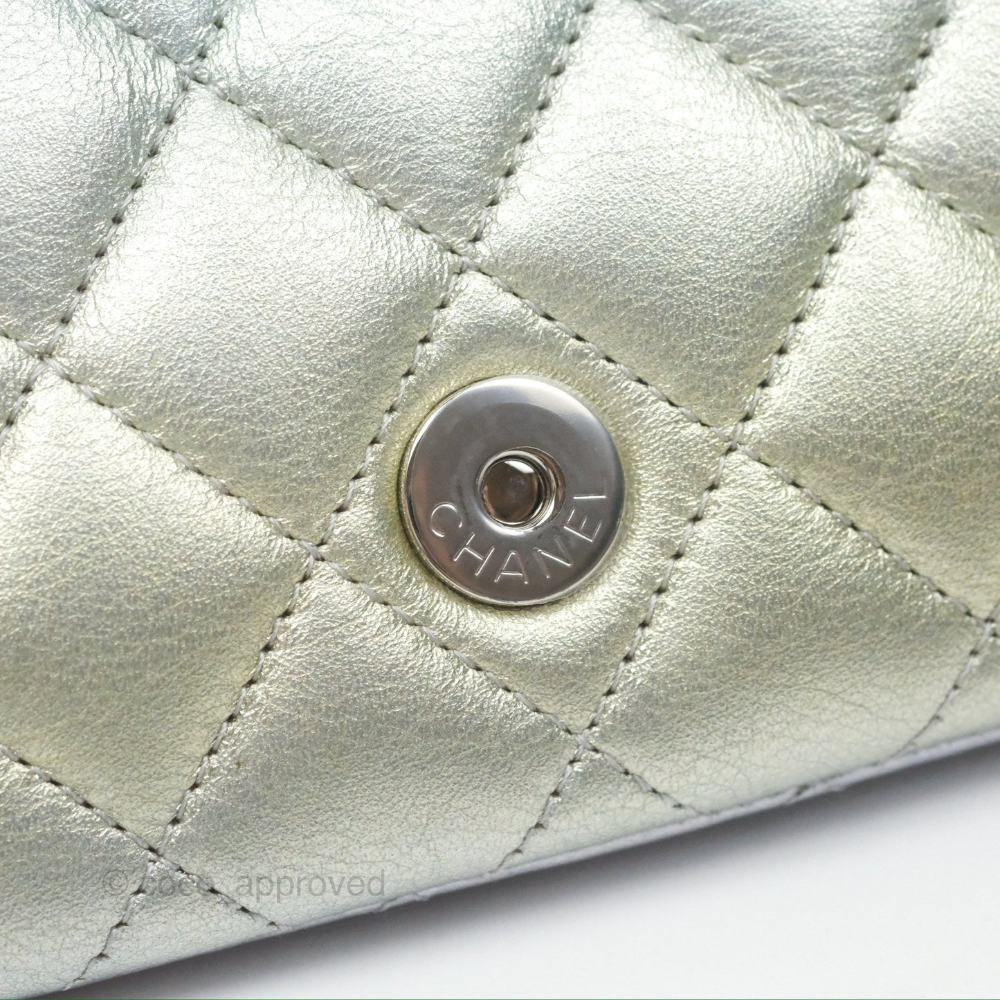 Chanel Quilted Case on Chain Iridescent Rainbow Calfskin