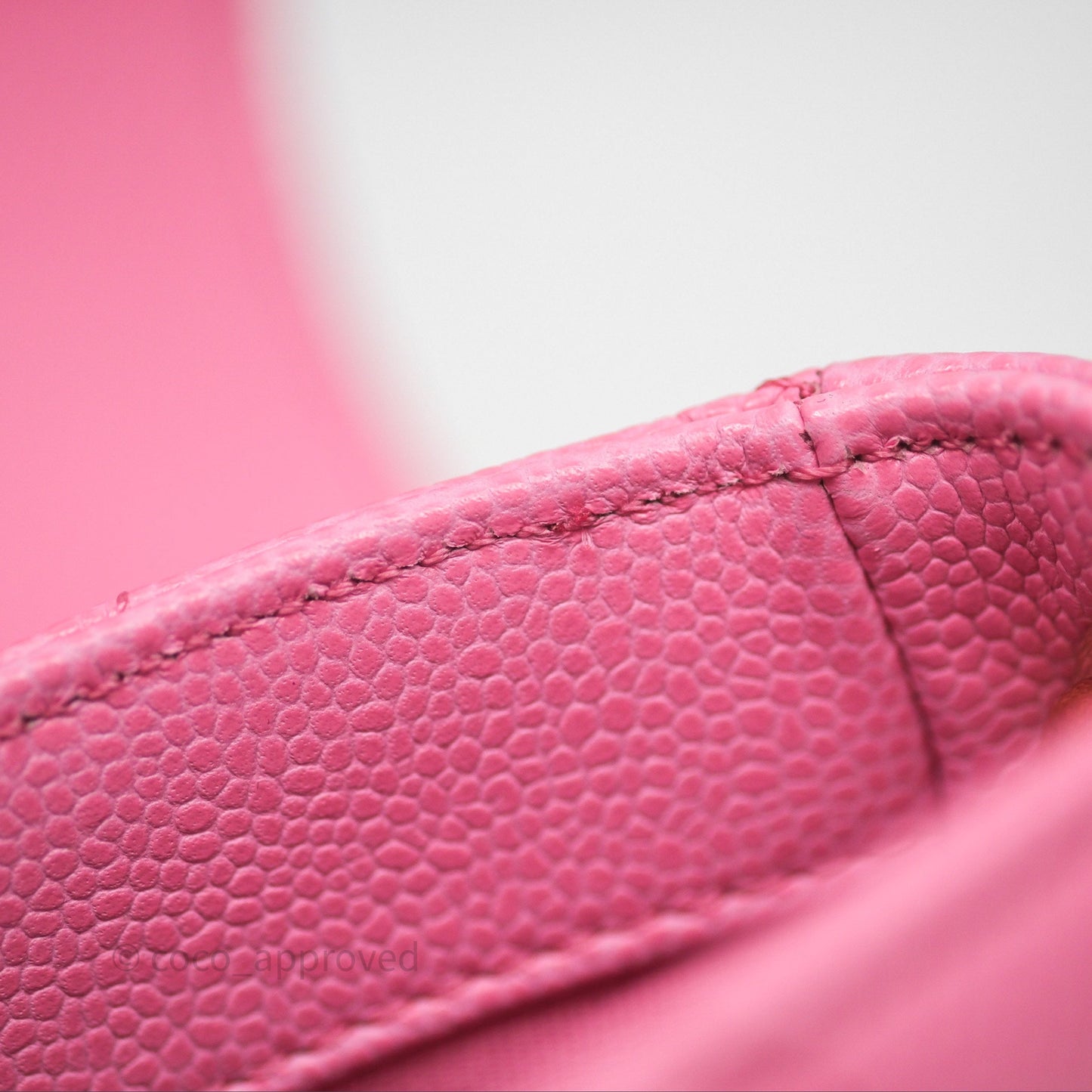 Chanel Quilted Mini Messenger Bag Pink Caviar Gold Hardware 23P