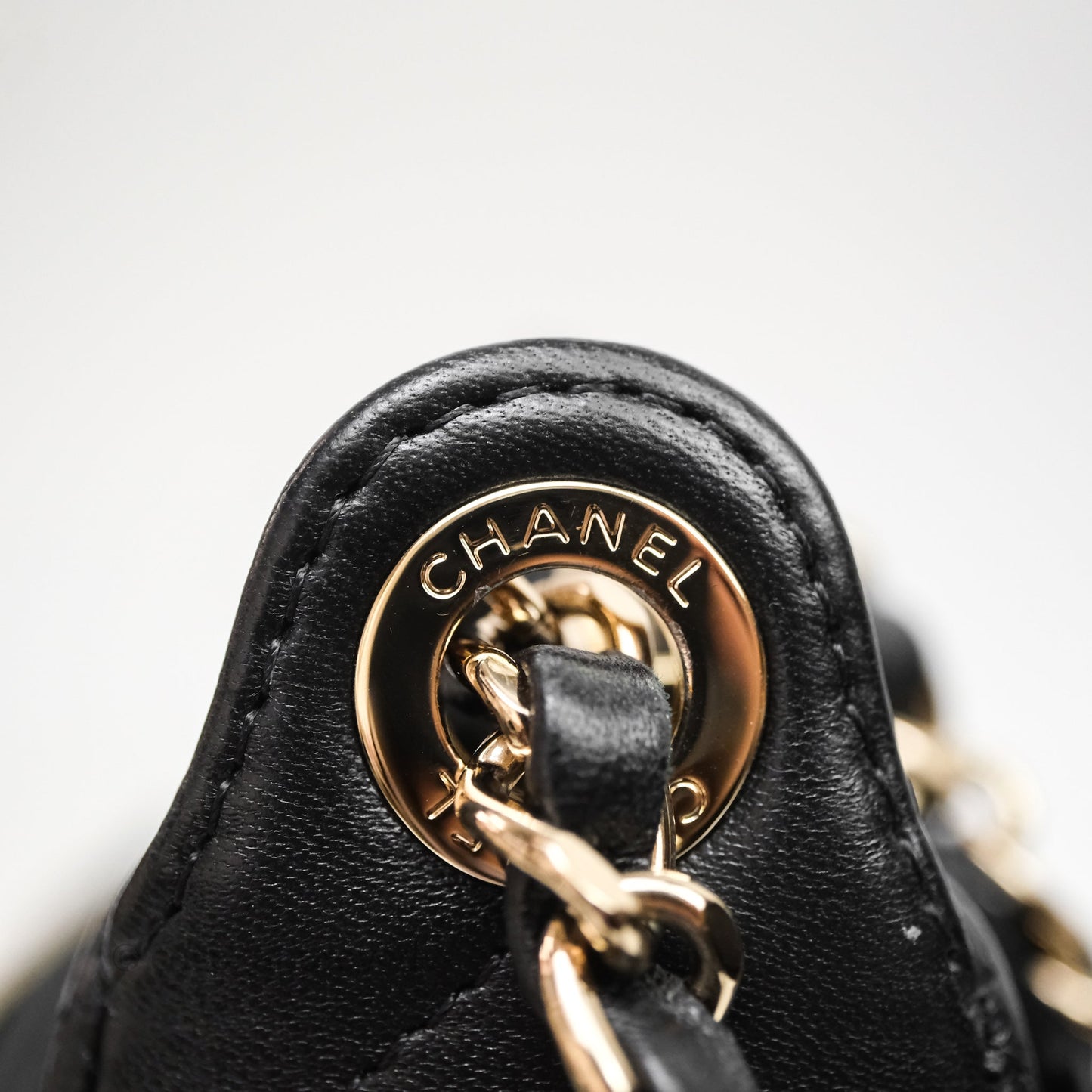 Chanel Camera Bag Black Lambskin Gold Hardware 25C