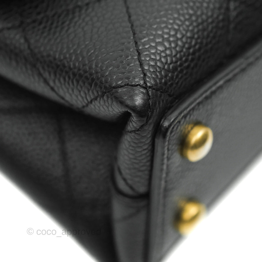 Chanel Chic Affinity Small Grained Calfskin Black Aged Gold Hardware