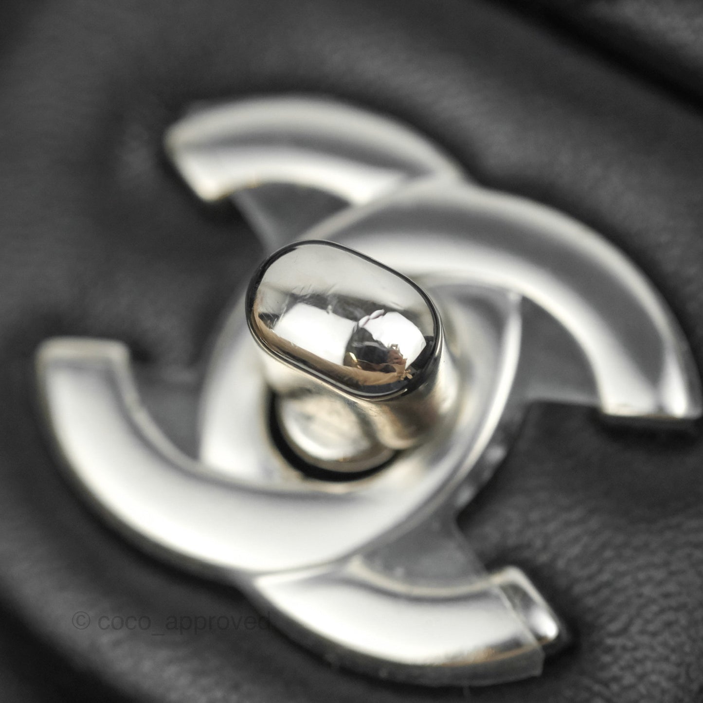 Chanel Quilted Mini Rectangular Flap Black Lambskin Silver Hardware