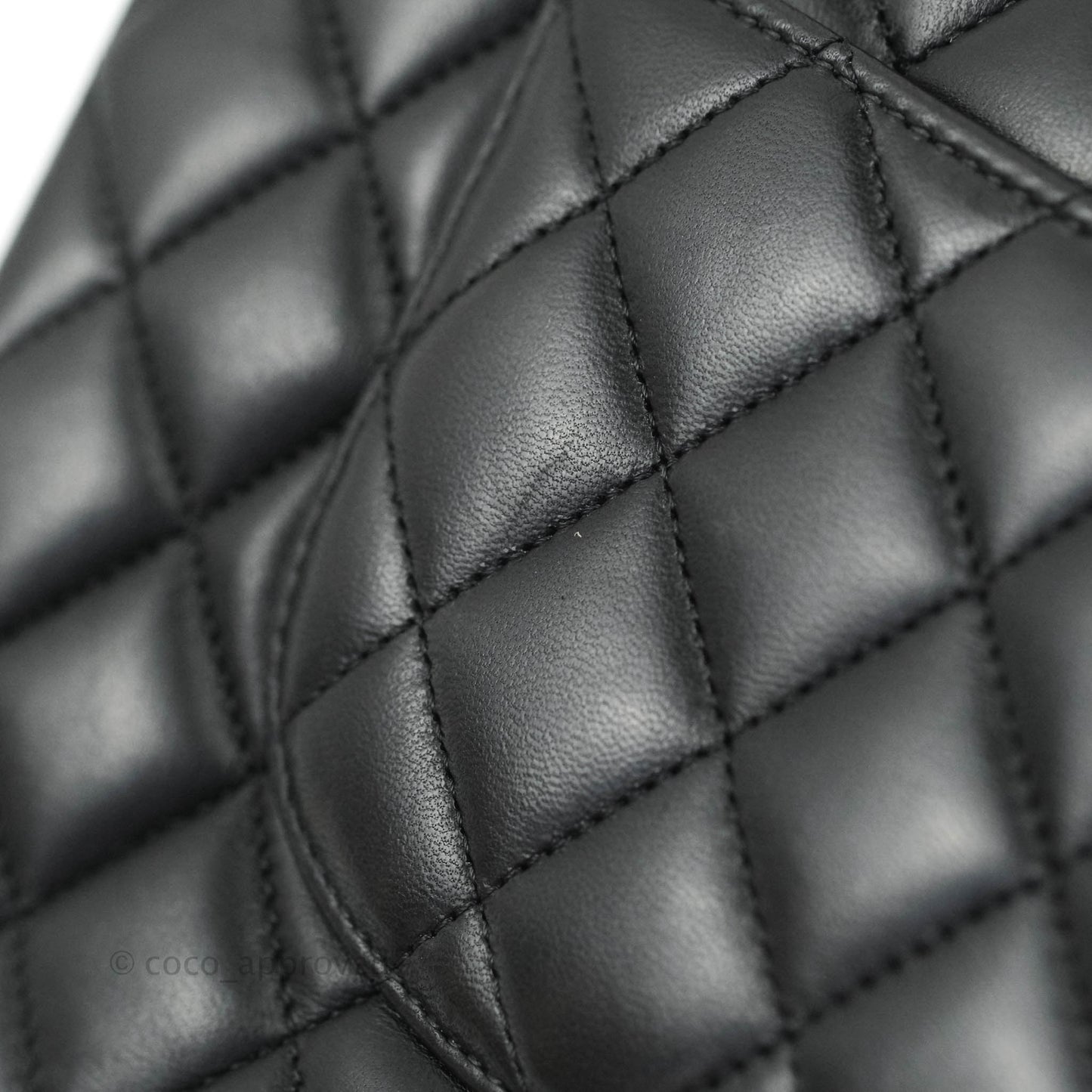 Chanel Classic M/L Black Lambskin Gold Hardware