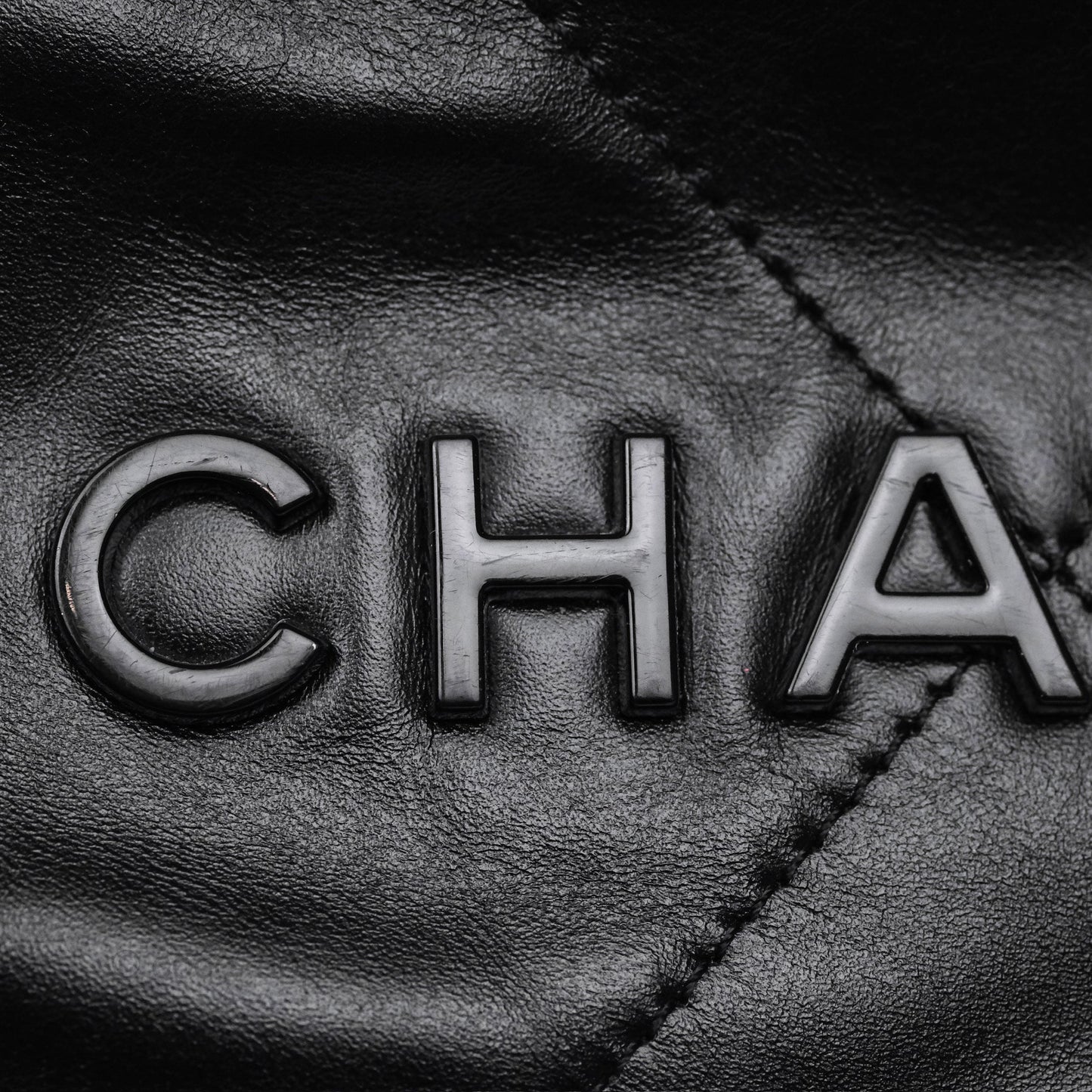Chanel 22 Small Quilted So Black Shiny Crumpled Calfskin