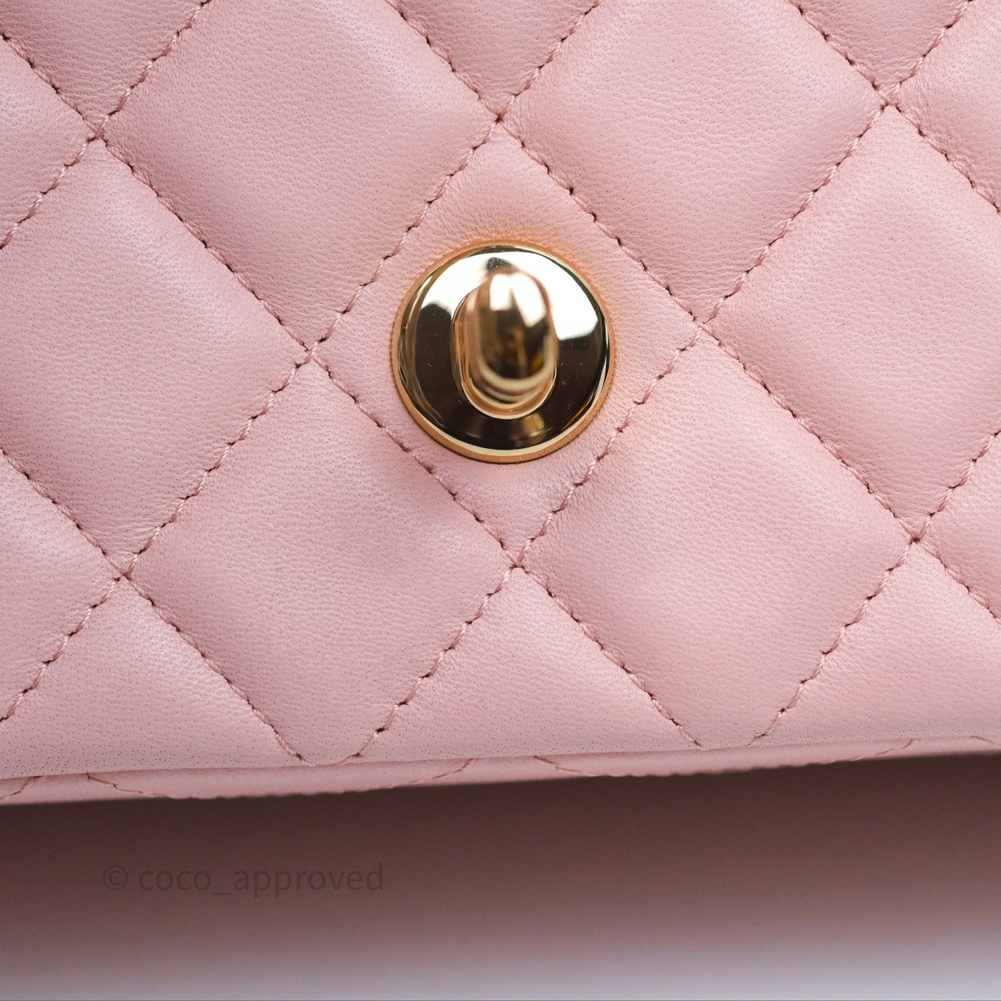 Chanel Quilted Mini Rectangular Flap Pink Lambskin Gold Hardware