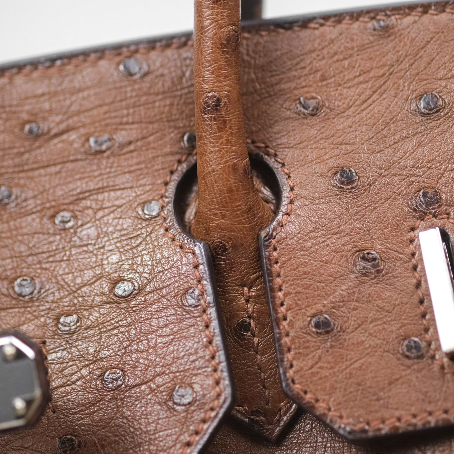 Hermès Birkin Retourne 30 Dark Brown Ostrich Palladium Hardware