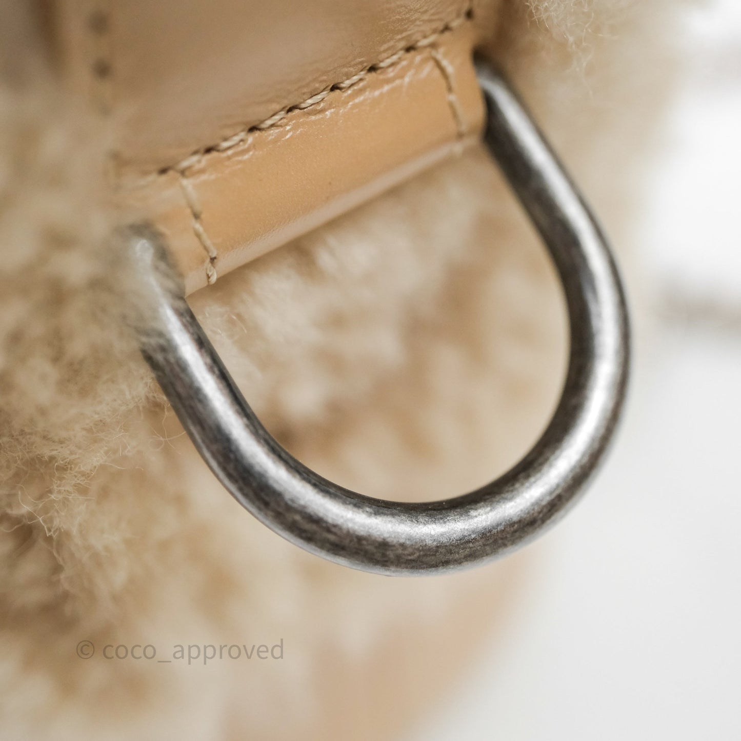 Chanel Small Gabrielle Hobo Shearling Beige Mixed Hardware
