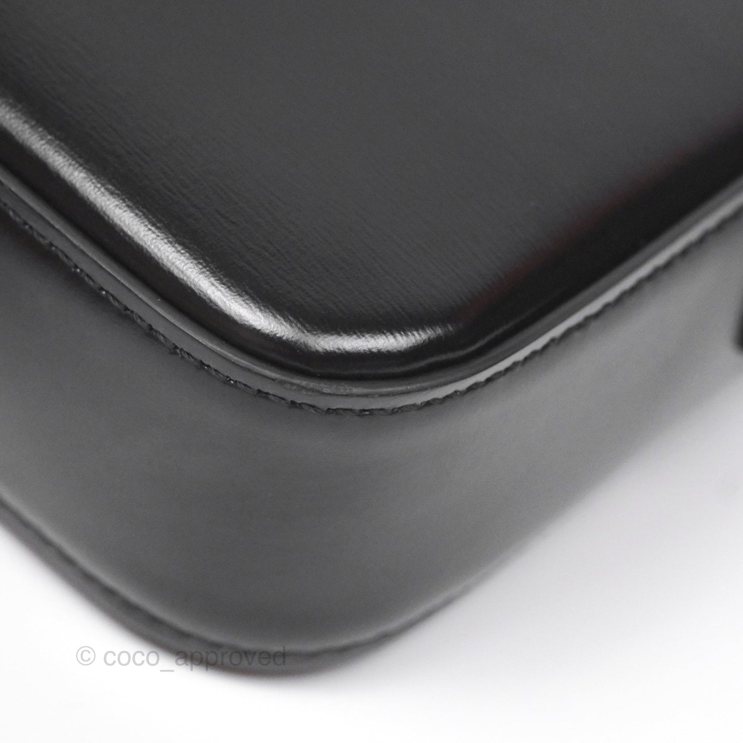 Celine Triomphe Shoulder Bag Black Calfskin
