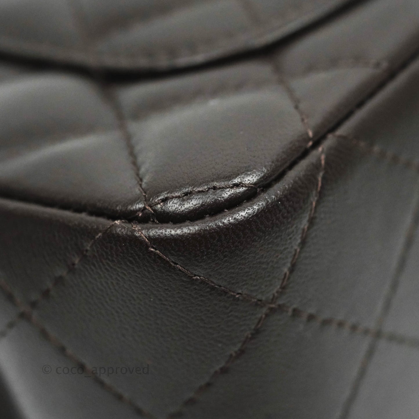 Chanel Quilted Mini Rectangular Lambskin Chocolate Brown Gold Hardware