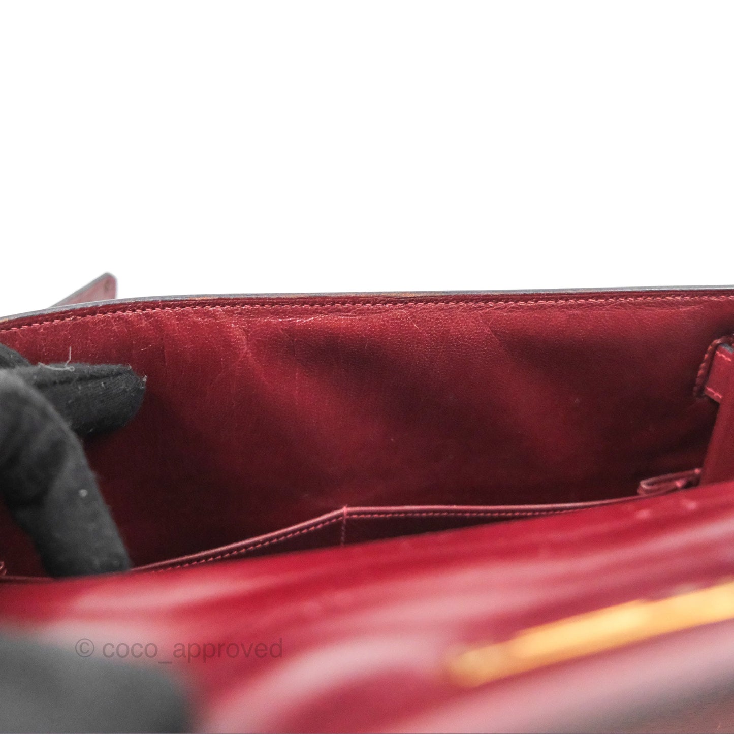Hermès Kelly Sellier 28 Box Rouge Gold Hardware