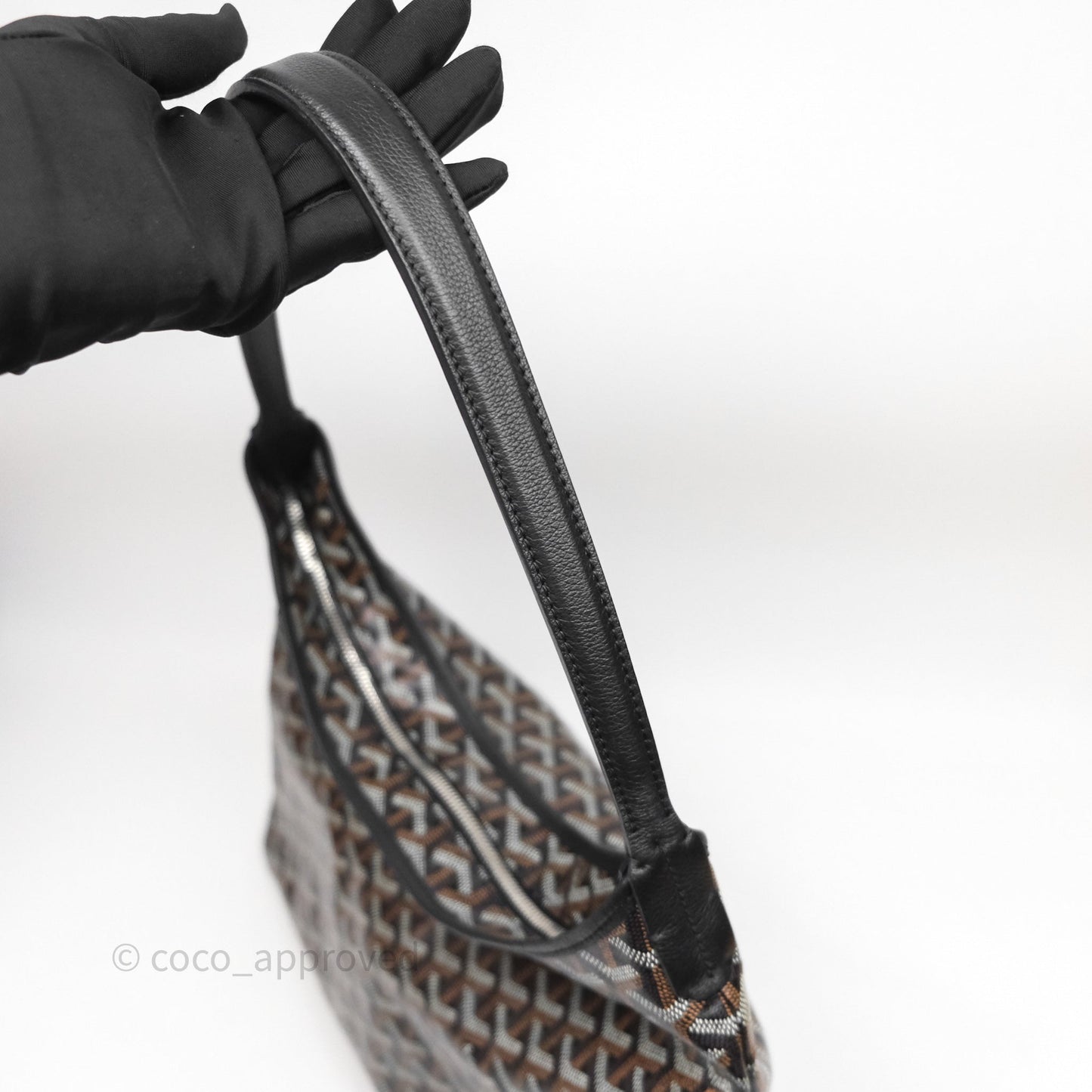 Goyard Bohème Hobo Bag Black Goyardine Canvas