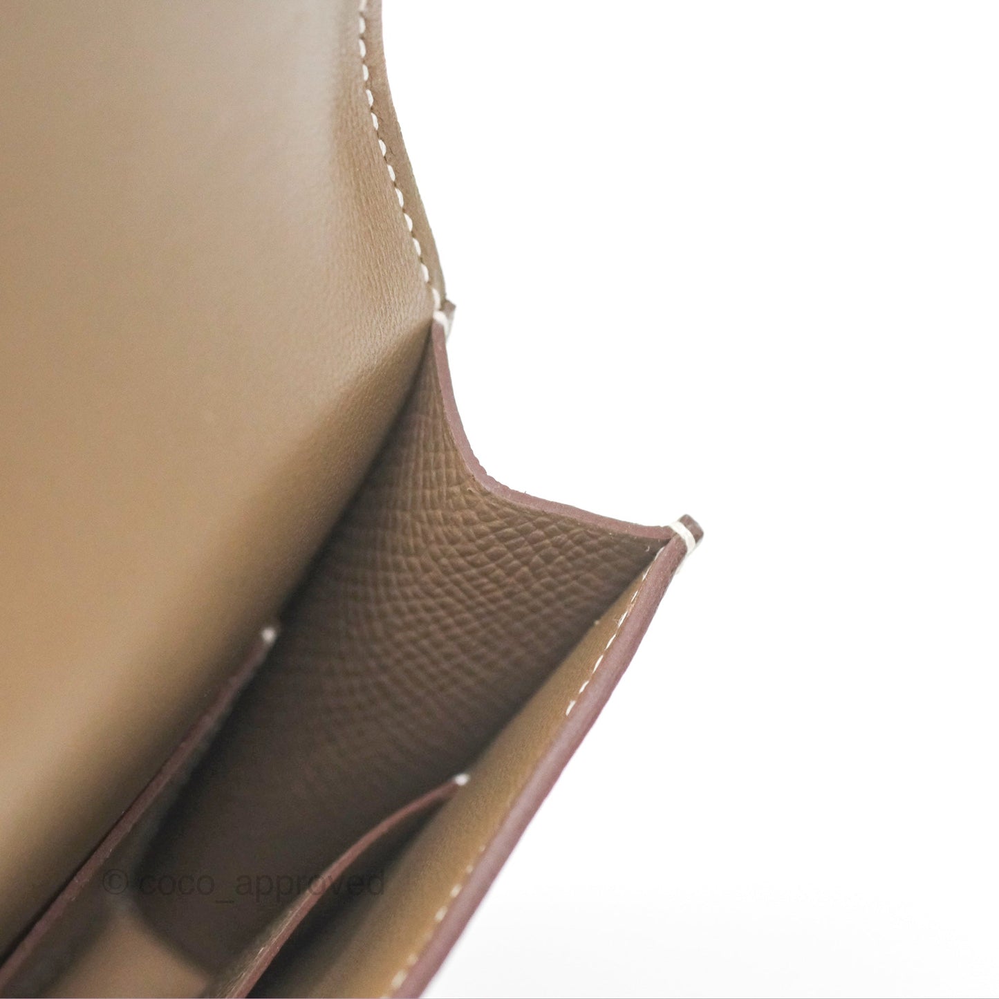 Hermès Constance Slim Wallet Etoupe Epsom Gold Hardware