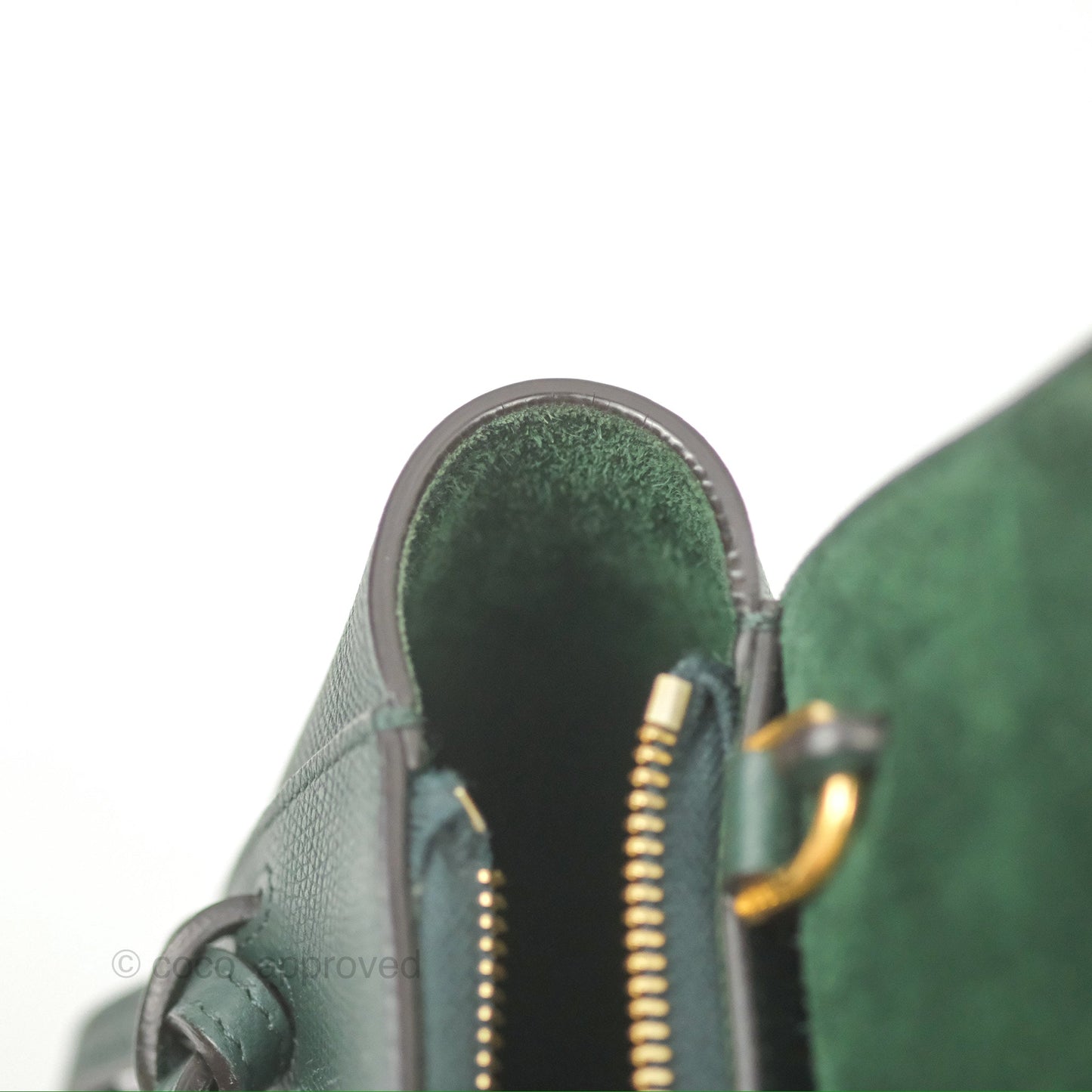 Celine Pico Belt Bag Amazone Green Grained Calfskin Gold Hardware