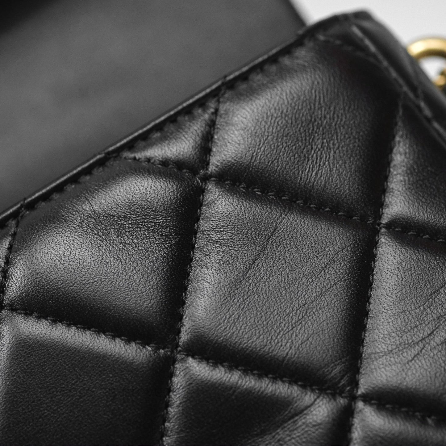 Chanel Quilted My Perfect Mini With Pearl Black Lambskin Gold Hardware 21K