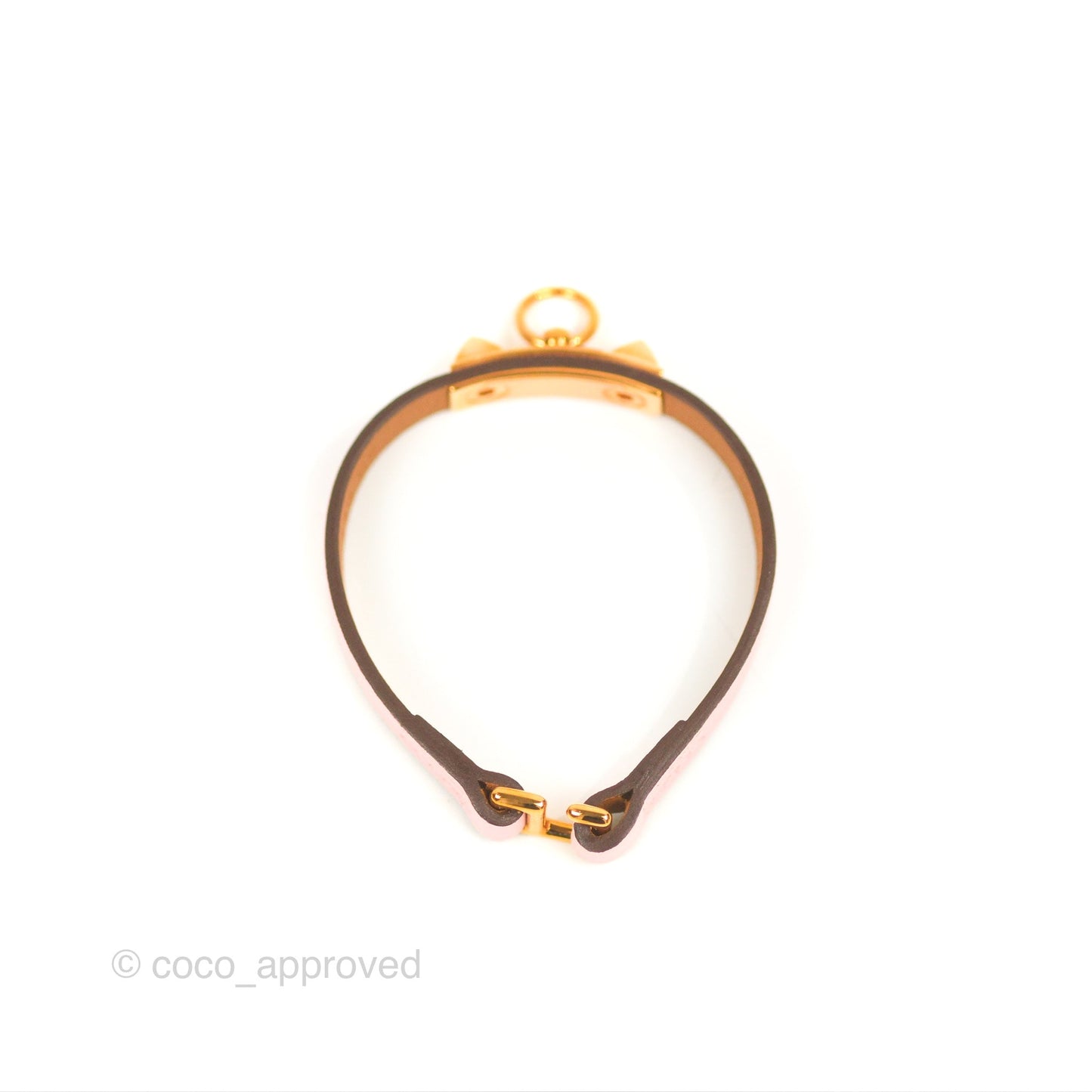 Hermès Rivale Mini Bracelet Rose Sakura Swift Rose Gold Hardware
