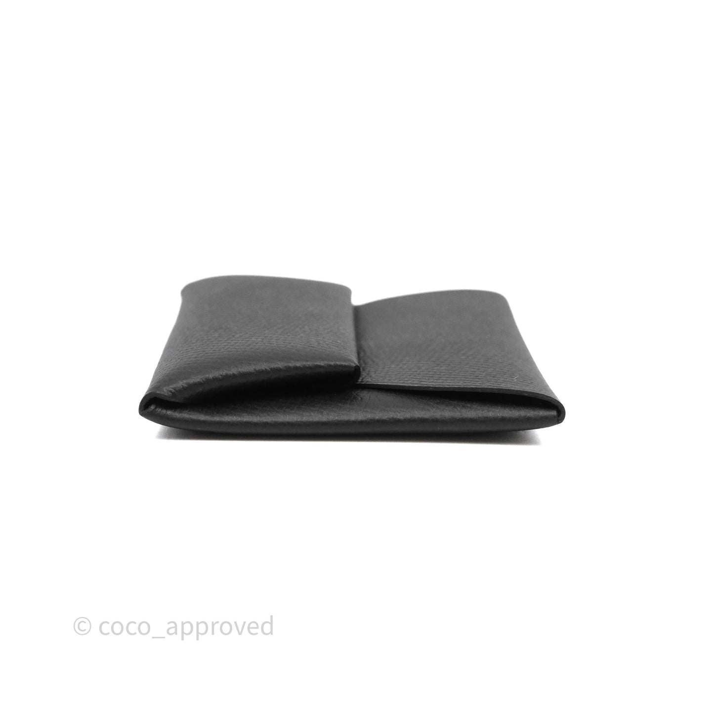 Hermes Bastia Change Purse Black Epsom