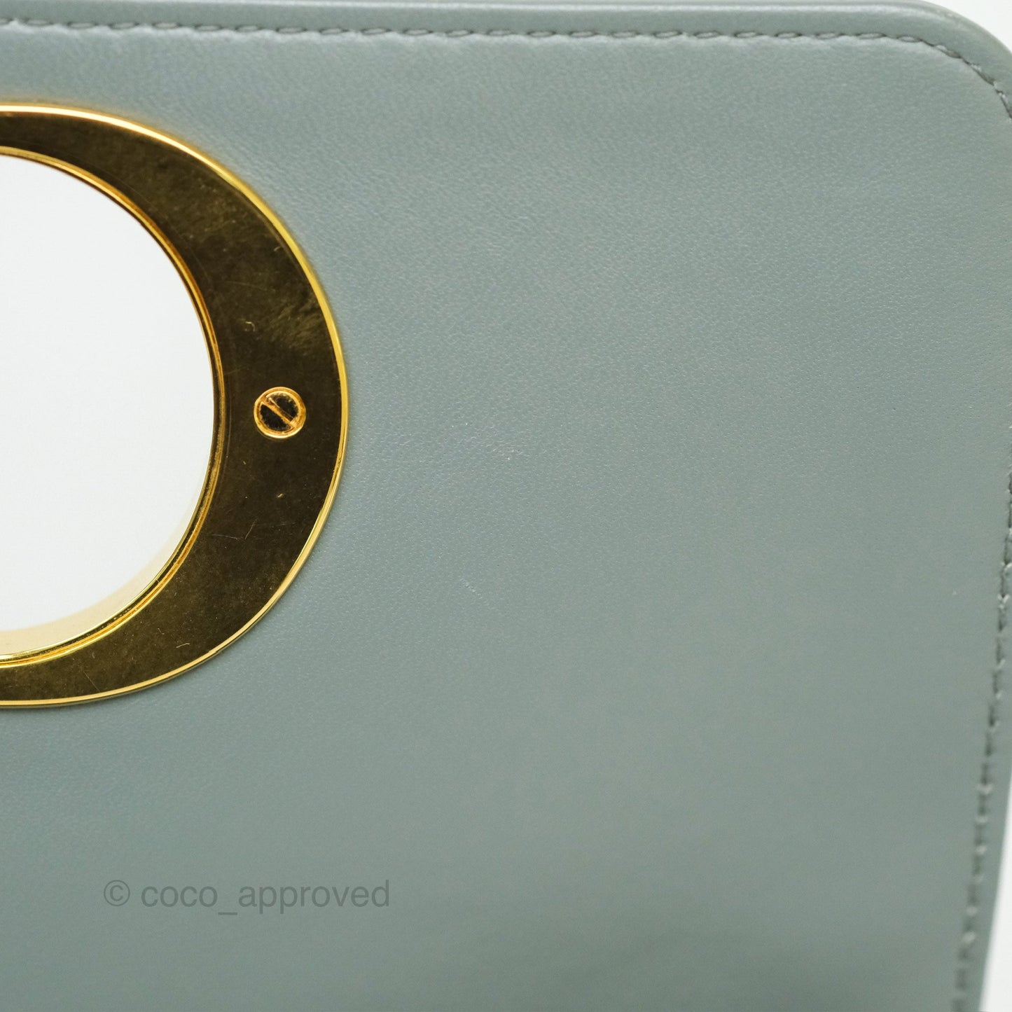 Dior Small Caro Bag Grey Supple Cannage Calfskin
