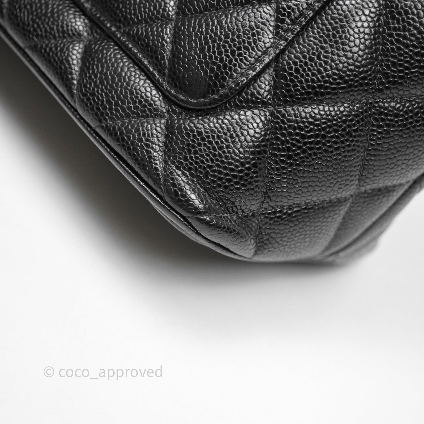 Chanel Vintage Medallion CC Tote Bag Black Caviar Gold Hardware