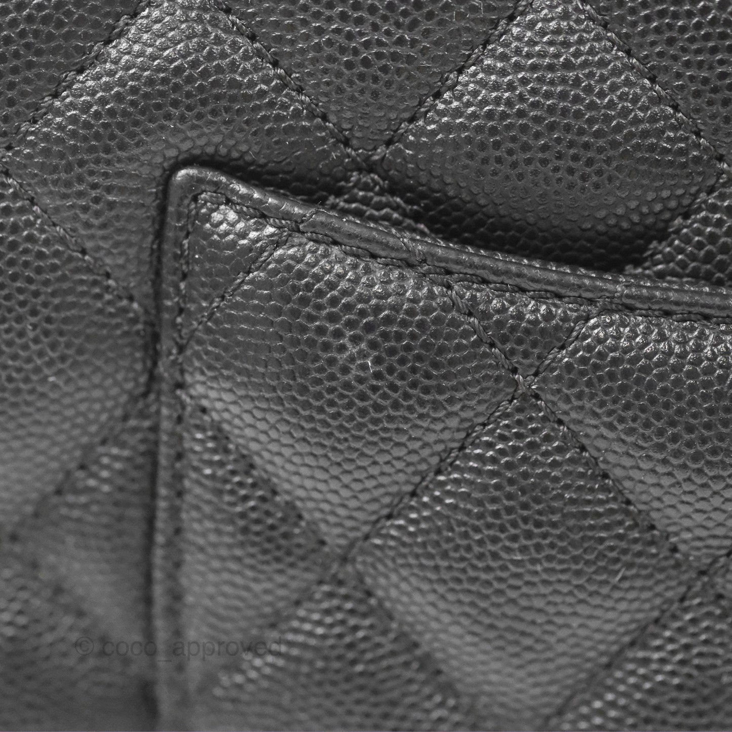 Chanel Small Coco Handle Quilted Black Caviar Gold Hardware