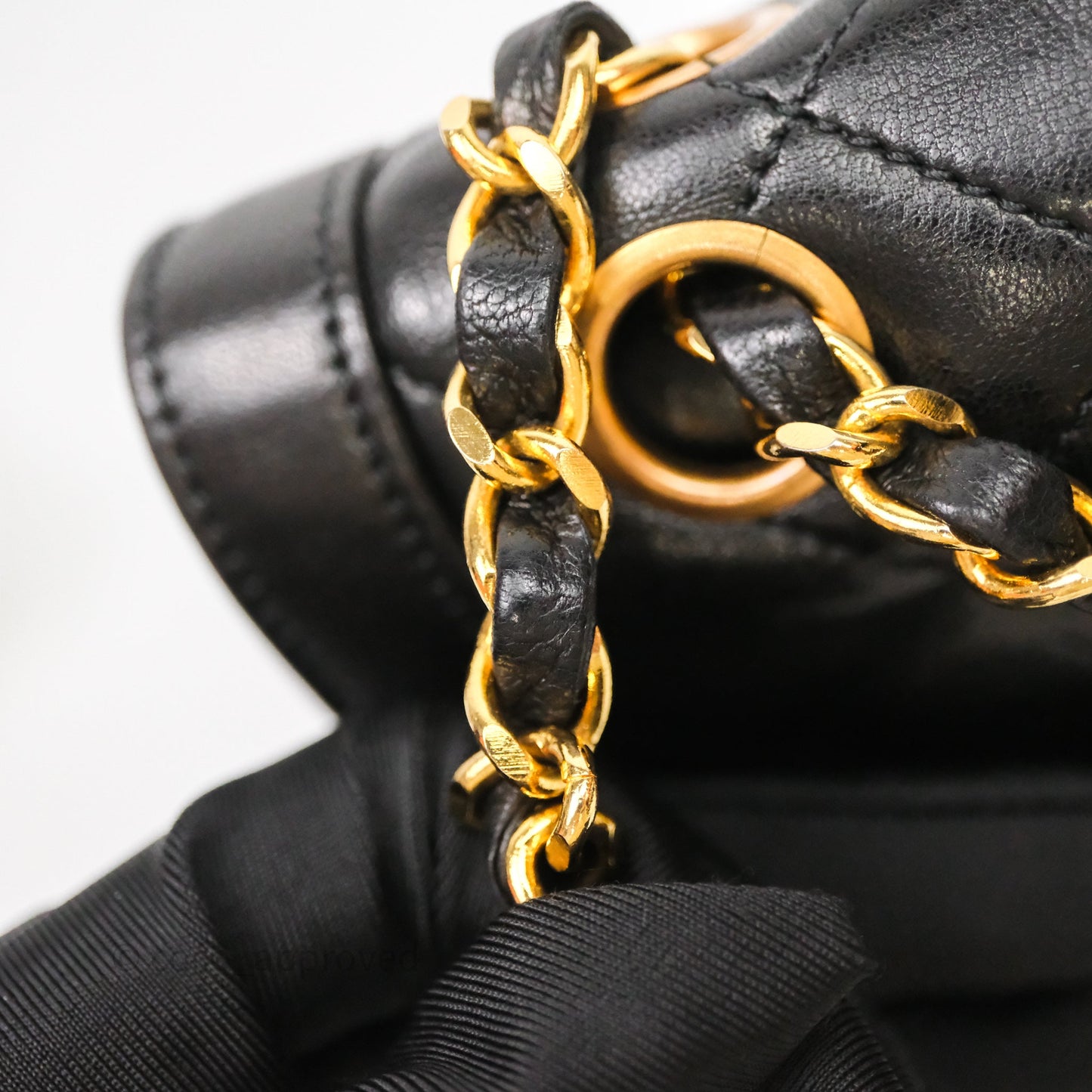 Chanel Quilted Vintage Flap Bag Lambskin Black 24K Gold Hardware