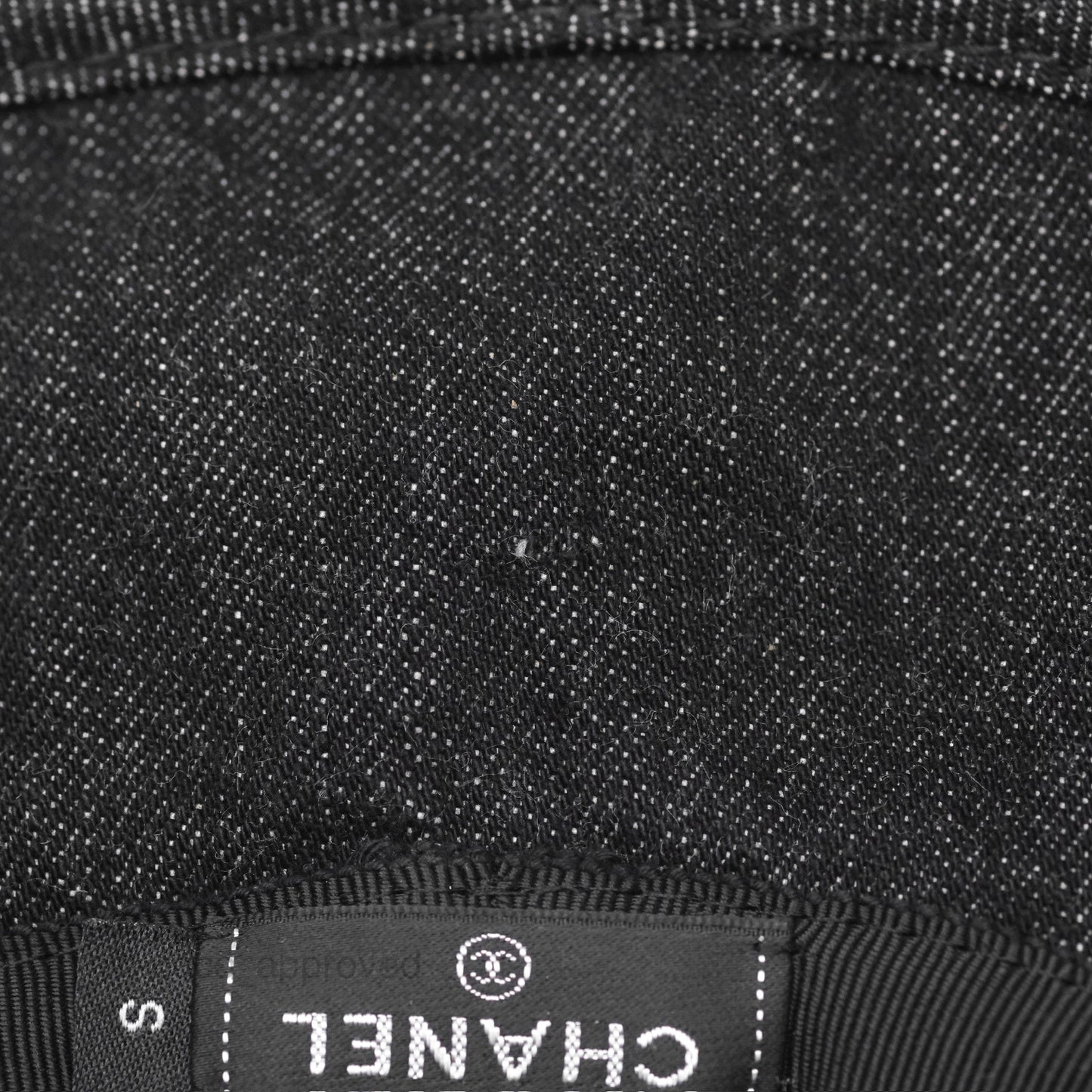 Chanel Logo Denim Bucket Hat Size S