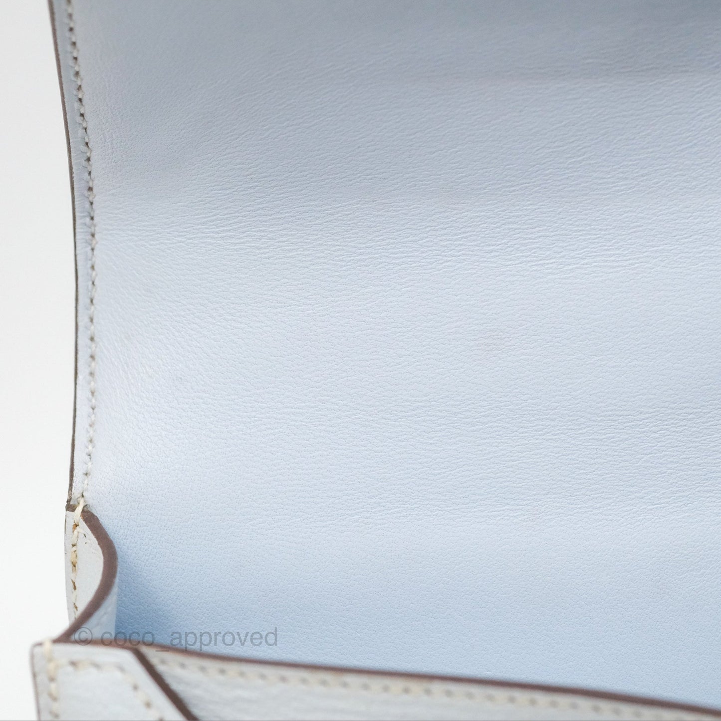Hermes Mini Verrou Bleu Brume Chèvre Mysore Gold Hardware