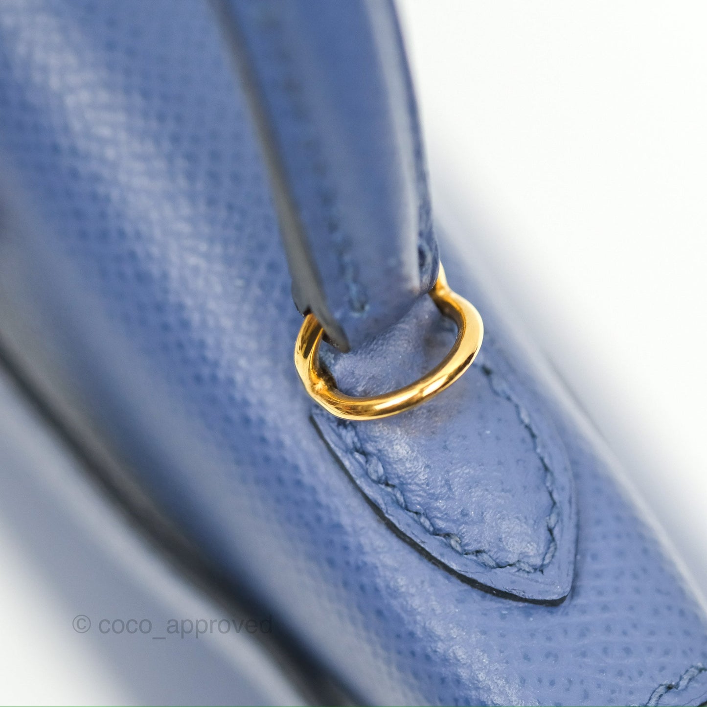 Hermès Mini Kelly II Bleu Brighton Epsom Gold Hardware