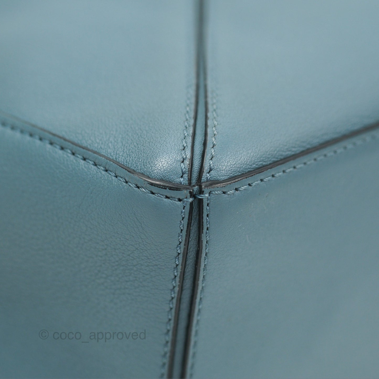 Loewe Small Puzzle Bag Stone Blue Calfskin Silver Hardware