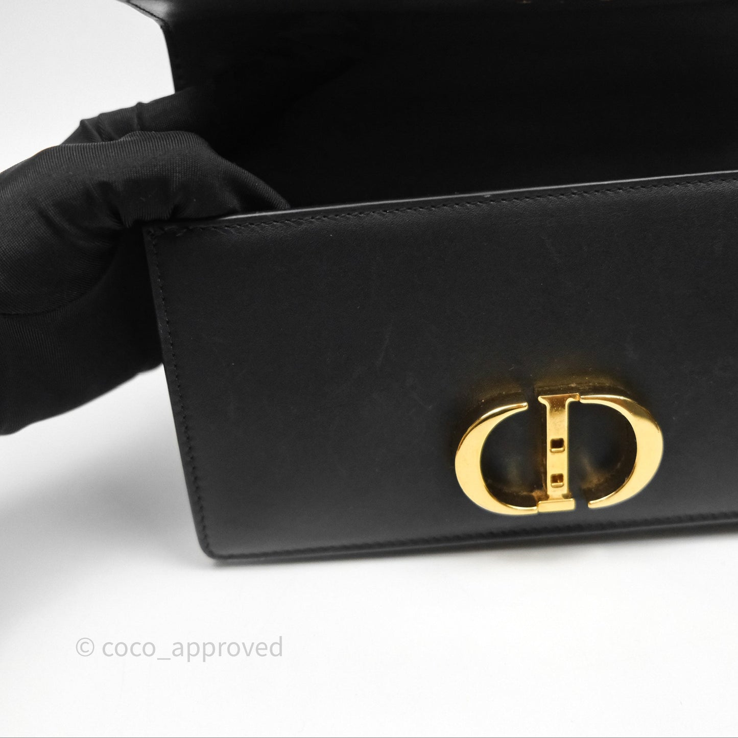 Christian Dior 30 Montaigne East-West Chain Bag Black