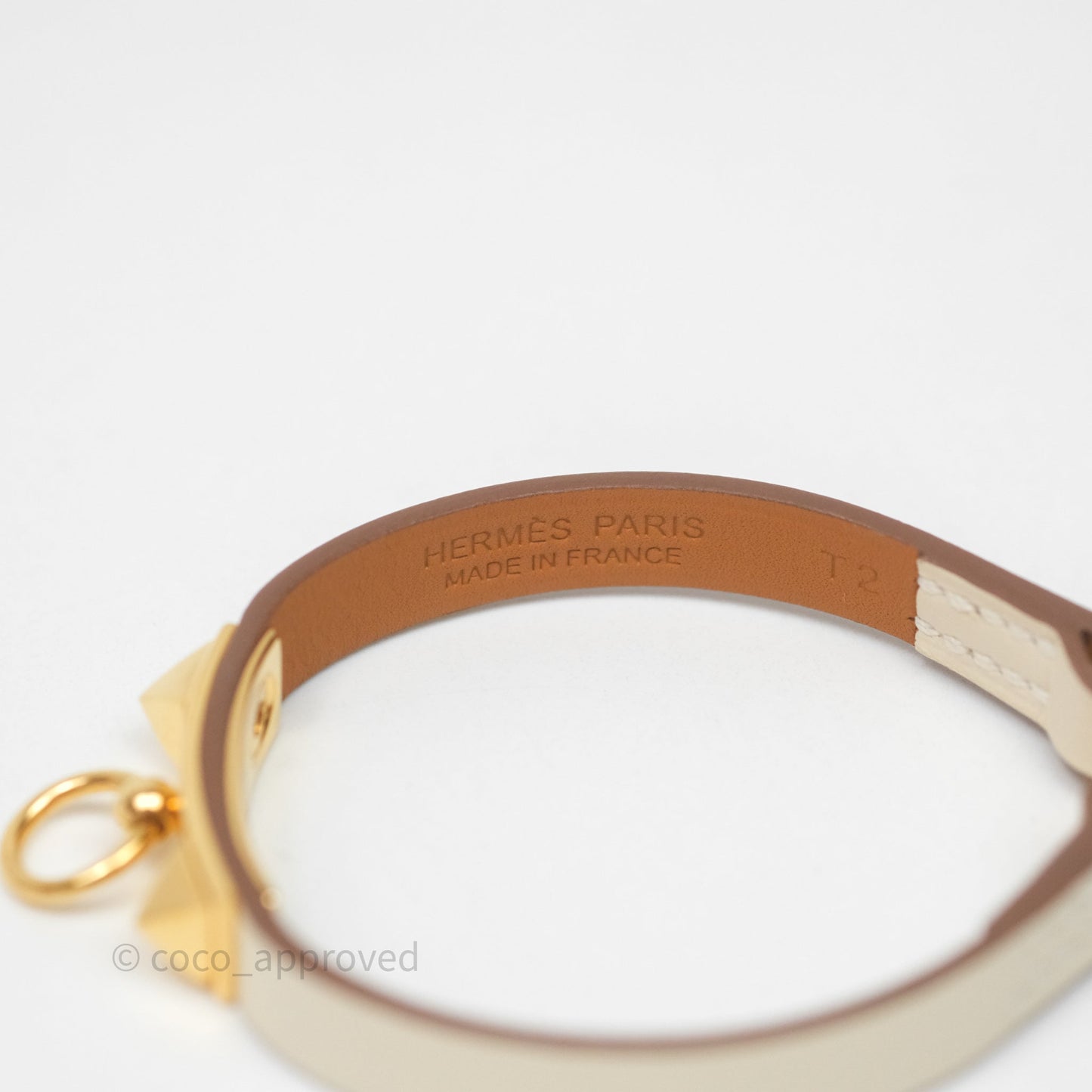 Hermès Rivale Mini Bracelet Nata Swift Gold Hardware