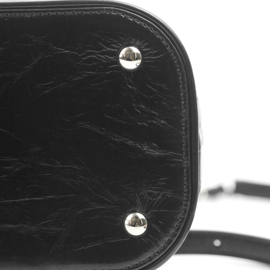 Chanel Aquarium PVC Backpack Black Crumpled Calfskin Silver Hardware