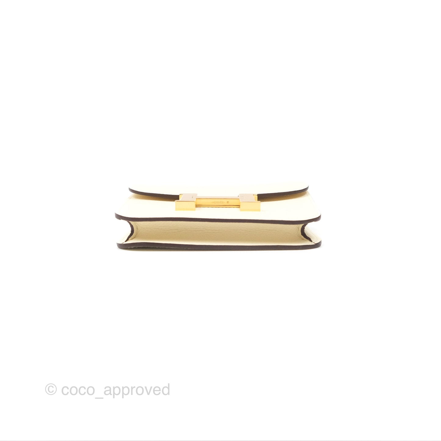 Hermès Constance Slim Wallet Nata I2 Epsom Gold Hardware