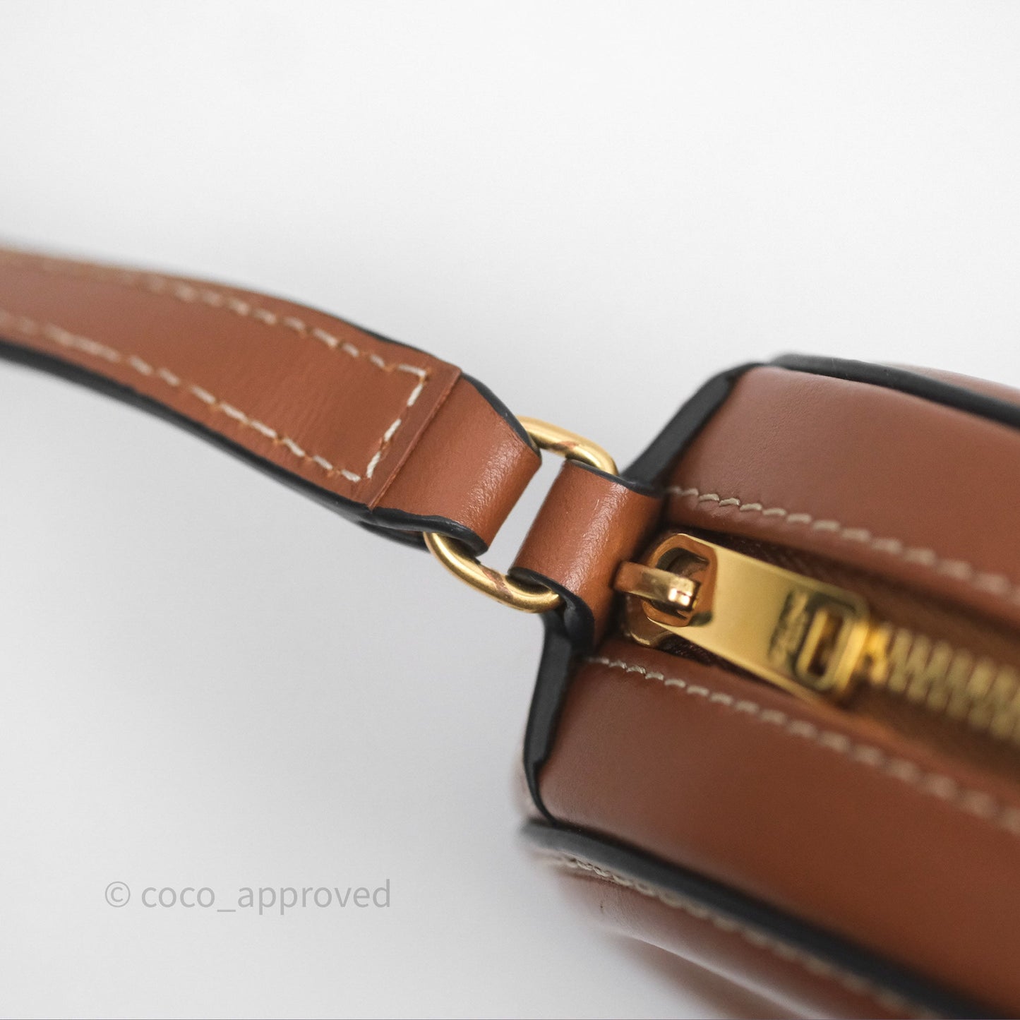 Celine Mini Oval Bag Cuir Triomphe Tan Calfskin