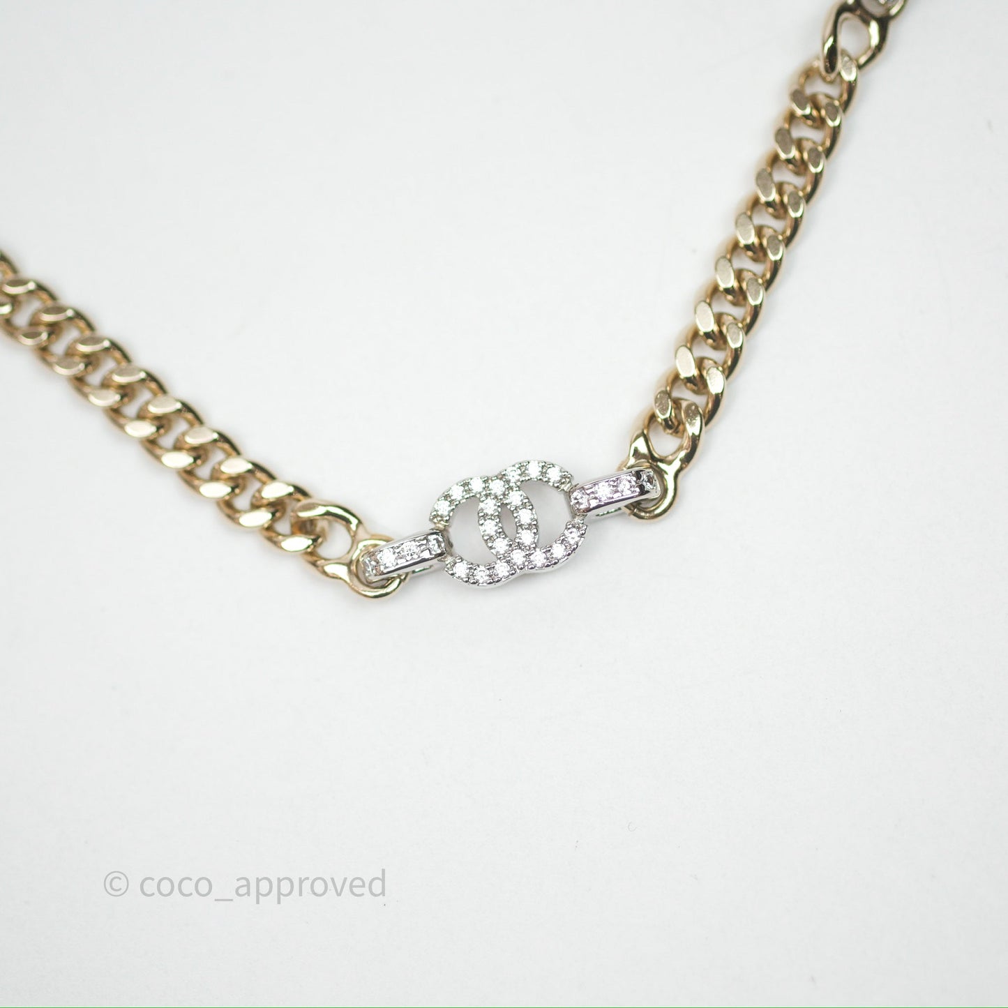 Chanel Crystals CC Chain Belt Gold Tone 22S
