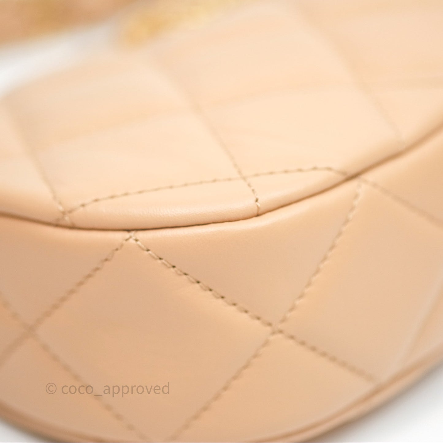 Chanel Large Hobo Bag Beige Aged Calfskin Aged Gold Hardware 23K