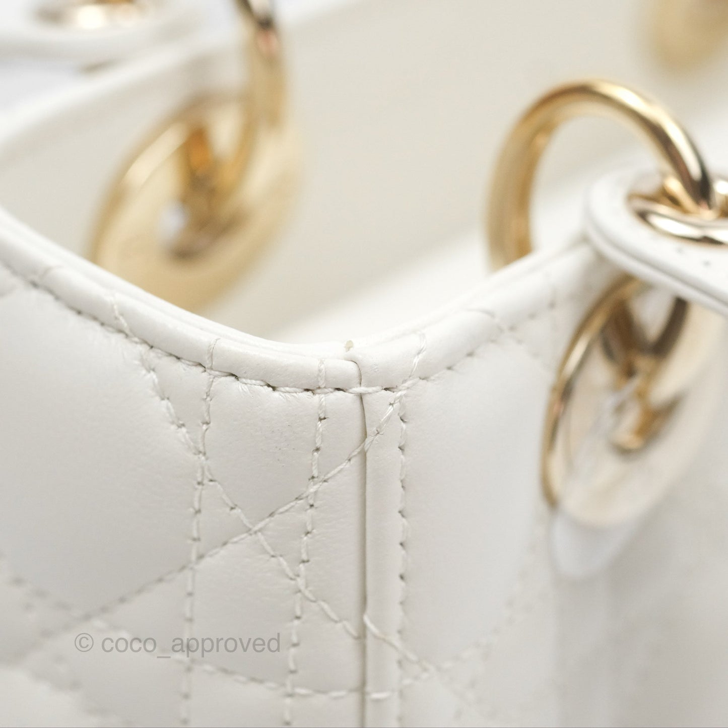 Christian Dior Small Lady Dior My ABCDior Bag Latte Cannage Lambskin