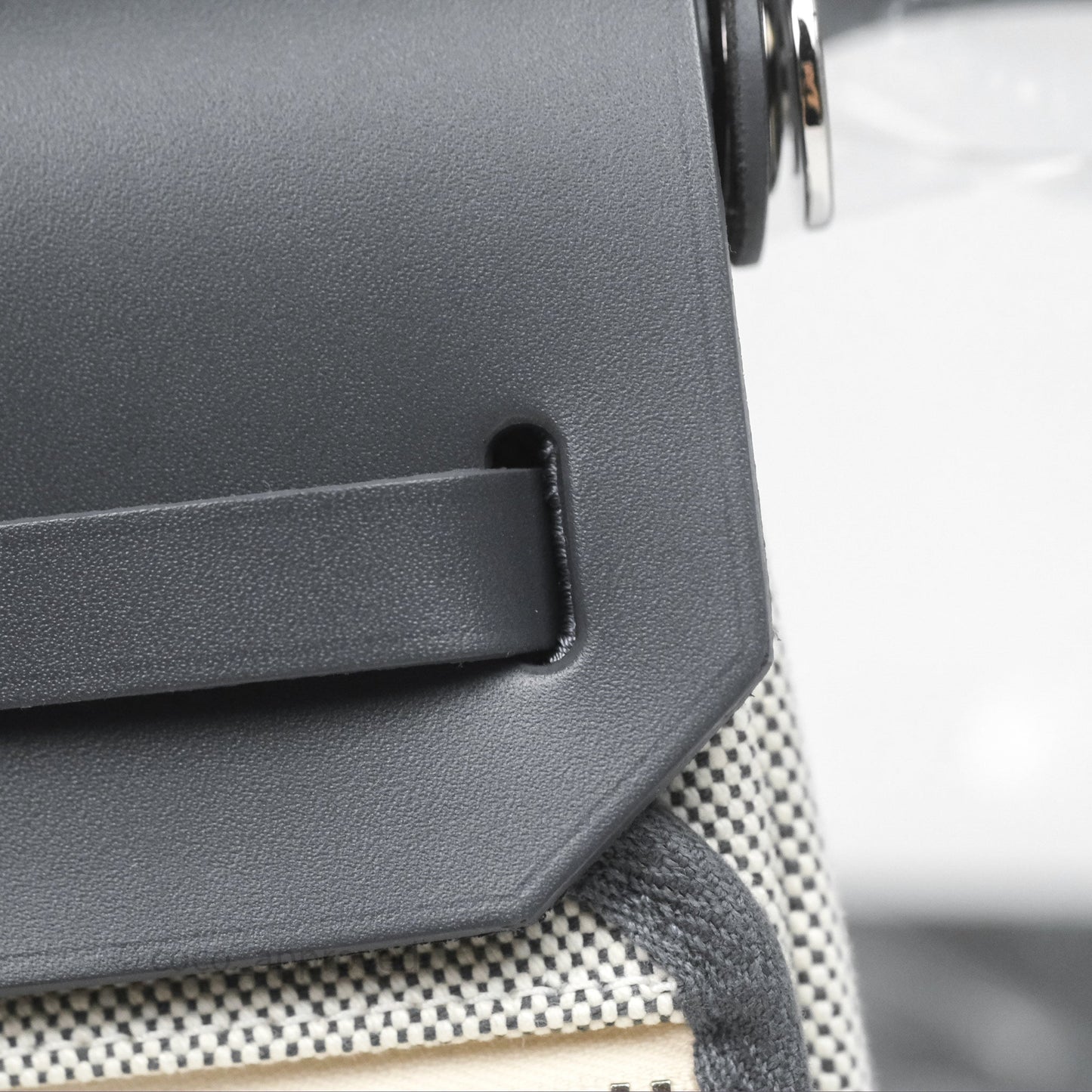 Hermès Herbag Zip 20 Mini Ardoise 85 Canvas Palladium Hardware
