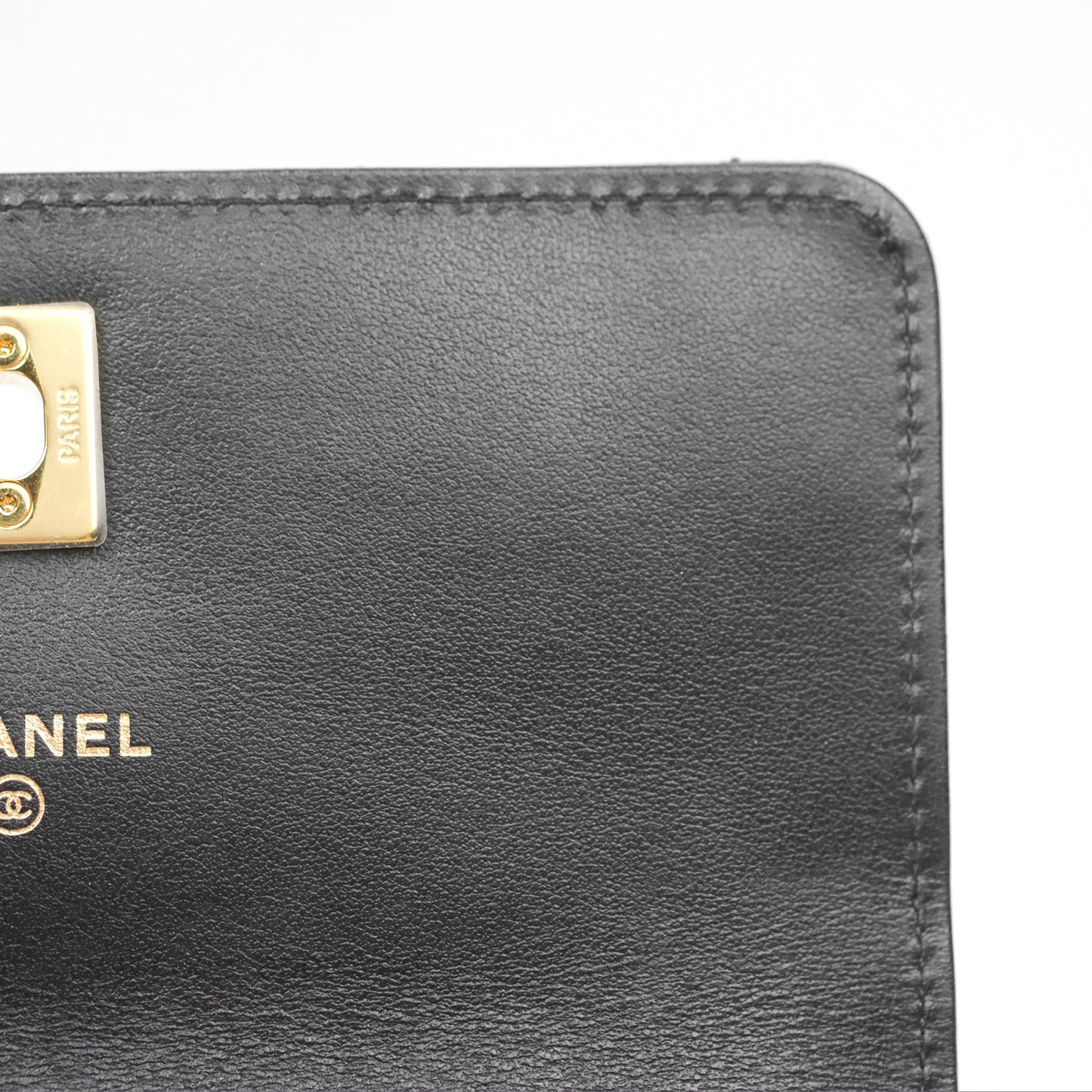 Chanel Mini WOC Bag Charm Black Caviar Gold Hardware