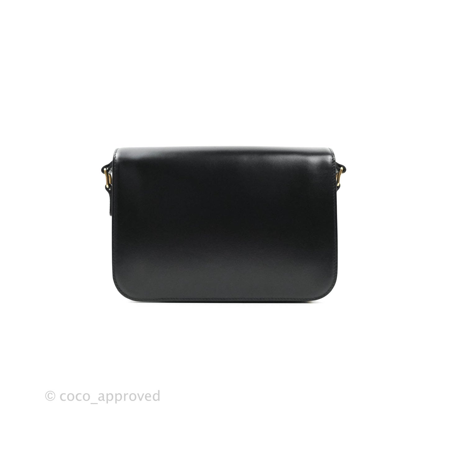 Celine Shiny Calfskin Medium Triomphe Black