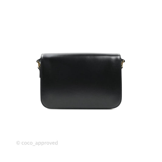 Celine Shiny Calfskin Medium Triomphe Black