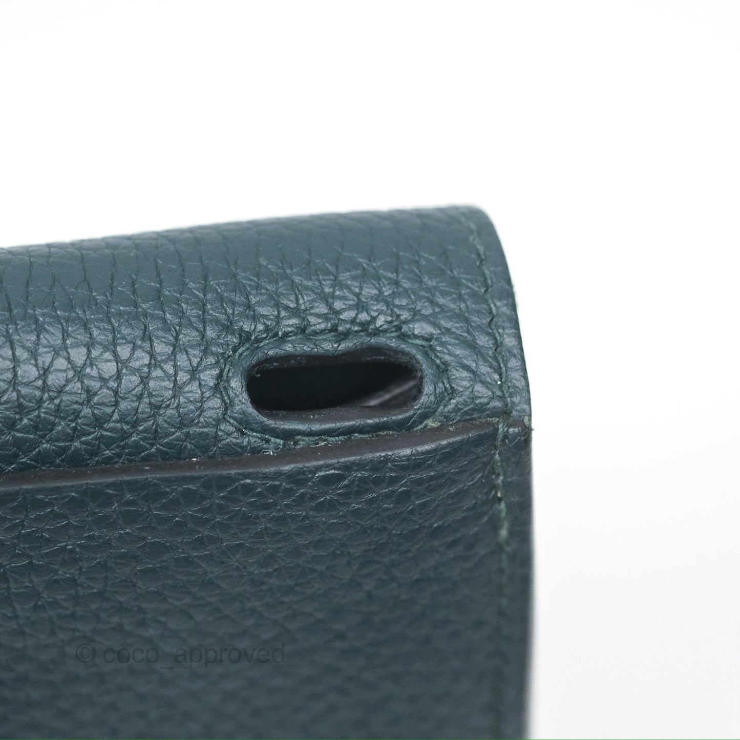 Hermès Halzan 25 Taurillon Clemence 60 Vert Cypres Gold Hardware