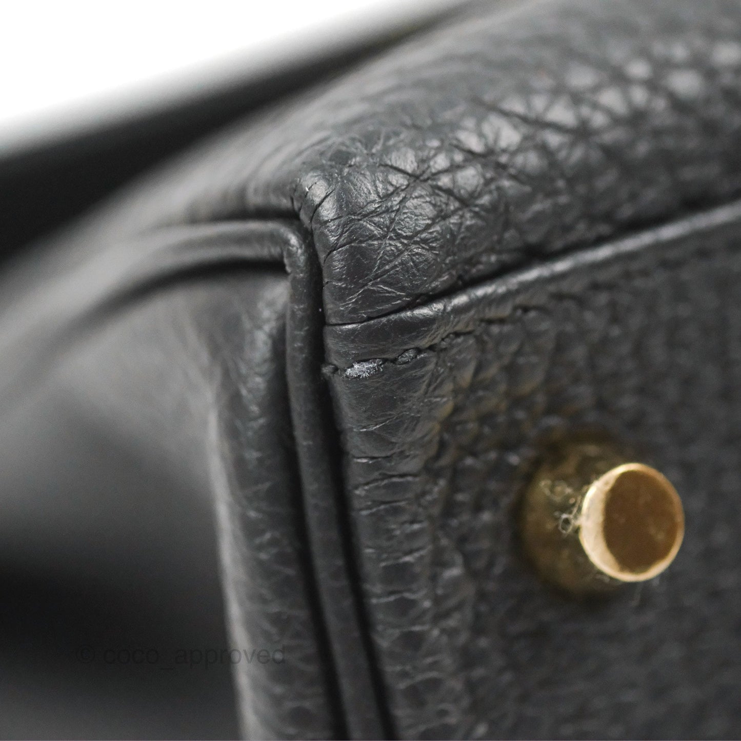 Hermès Retourne Kelly 28 Black Togo Gold Hardware
