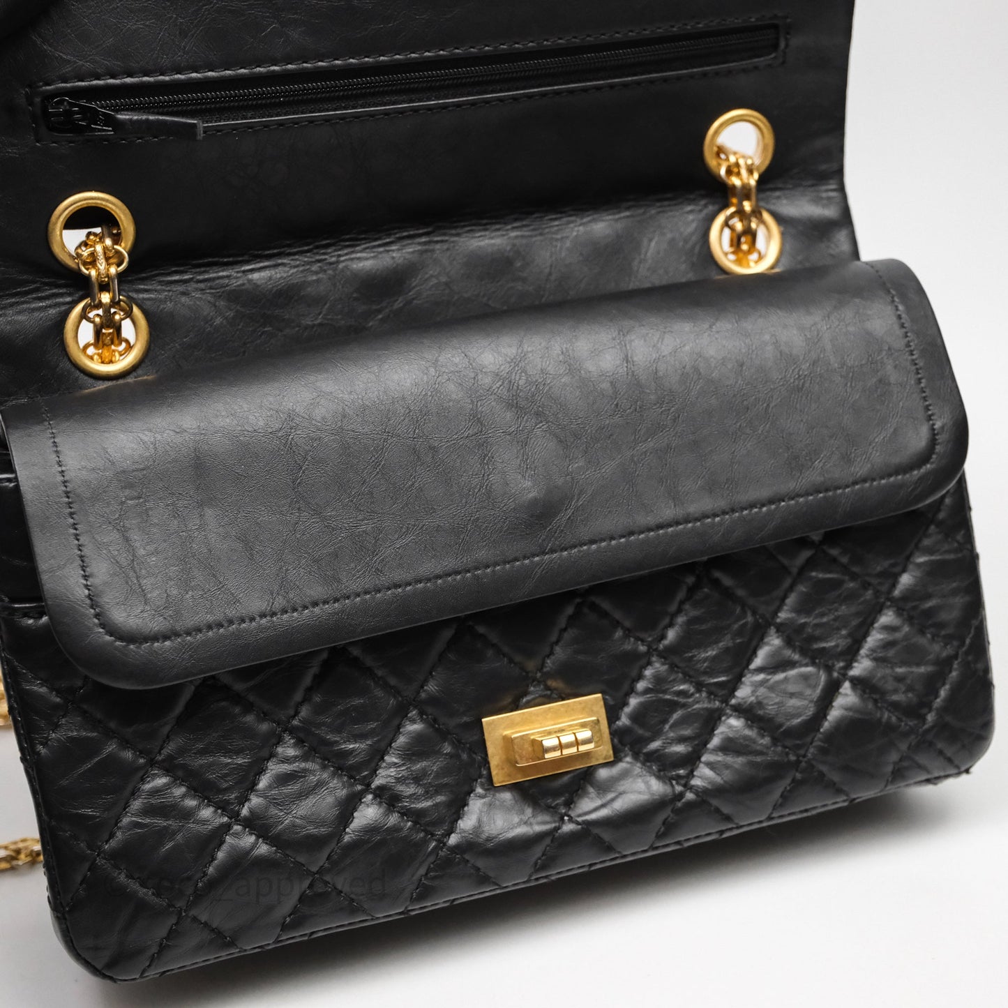 Chanel Reissue 225 Flap Black Aged Calfskin Gold Hardware