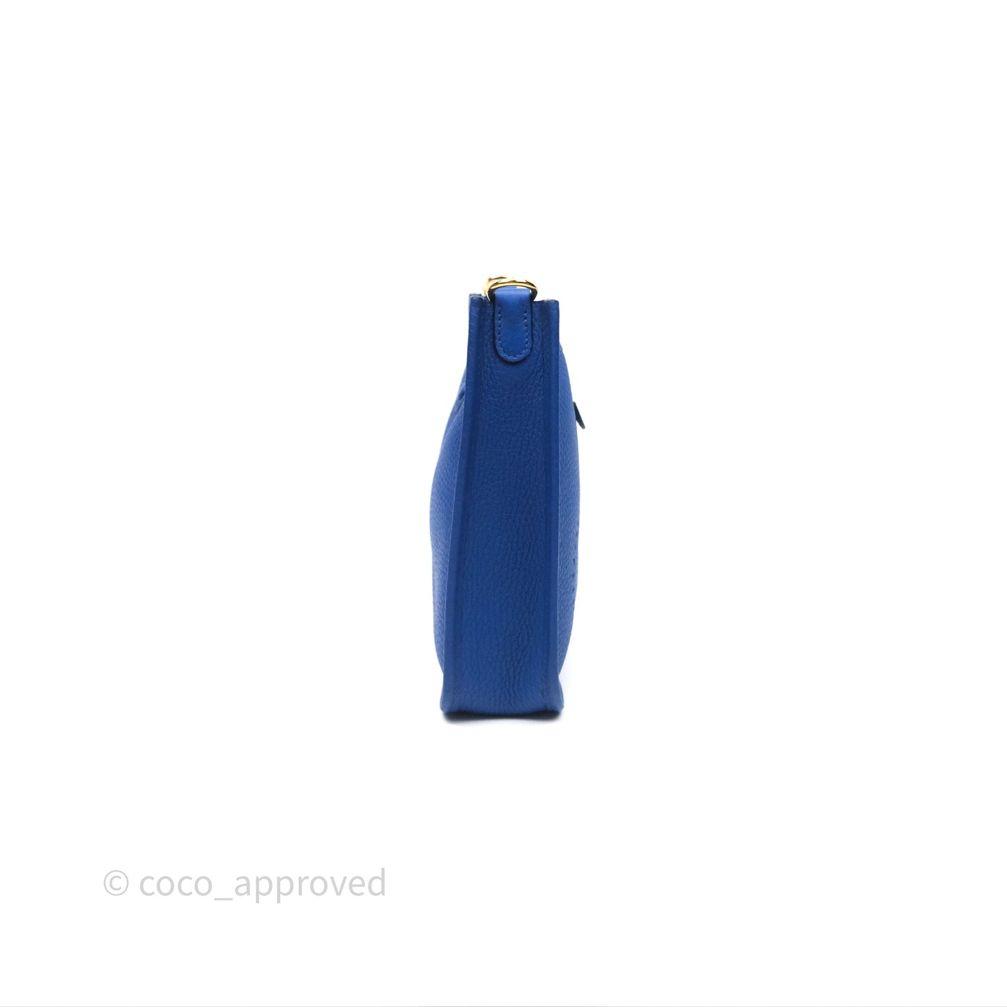 Hermès Mini Evelyne 16 Bleu Royal O8 Clemence Gold Hardware
