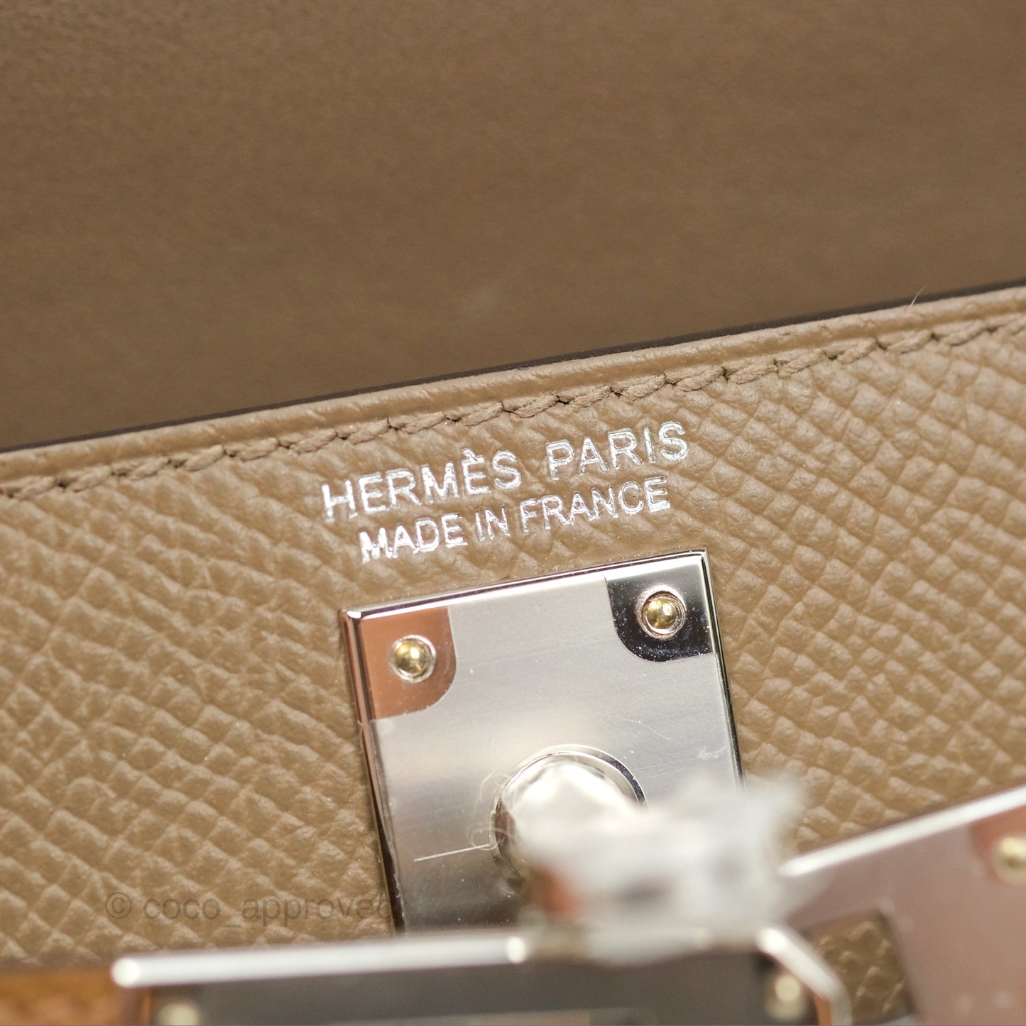 Hermès Mini Kelly II Etoupe 18/Alezan 3G/Biscuit 48 Epsom Palladium Hardware