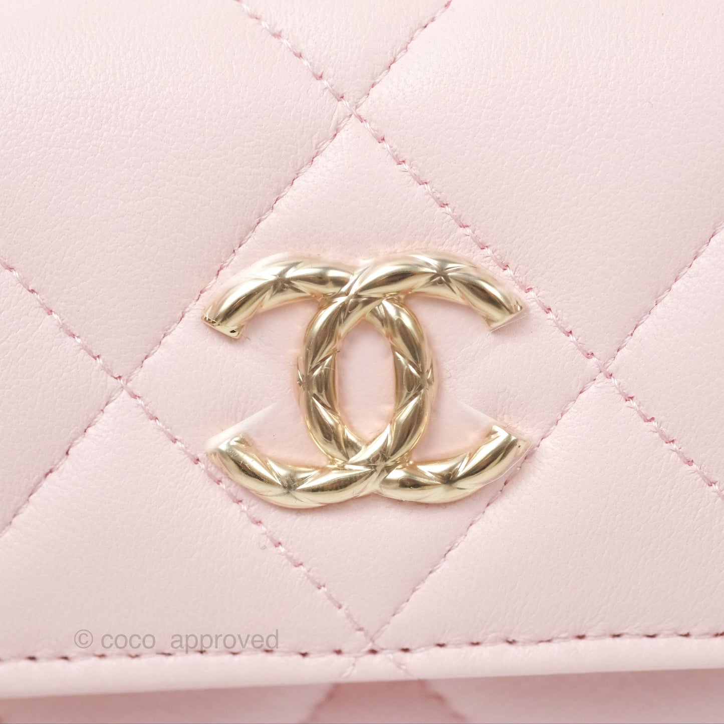 Chanel Mini Chain Around Clutch With Chain Pink Lambskin Gold Hardware