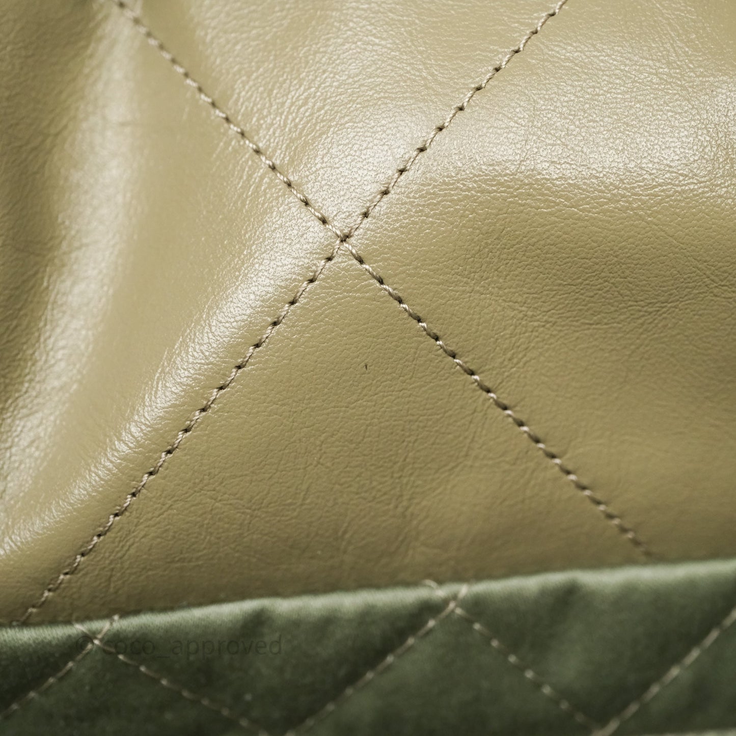 Chanel 22 Small Sage Green Shiny Calfskin Silver Hardware